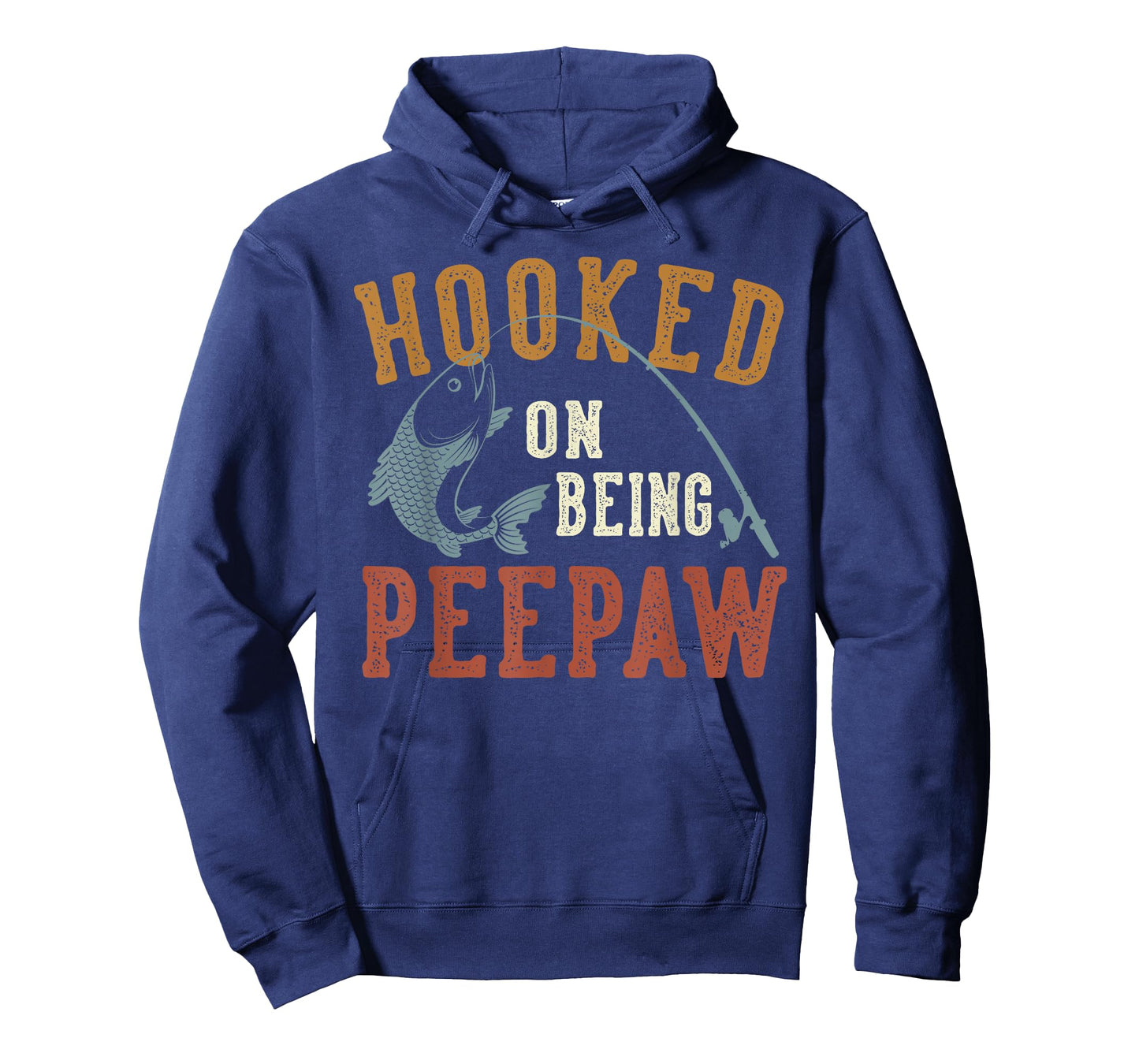 Hooked On Being Peepaw Father's Day Fishing Peepaw T-Shirt