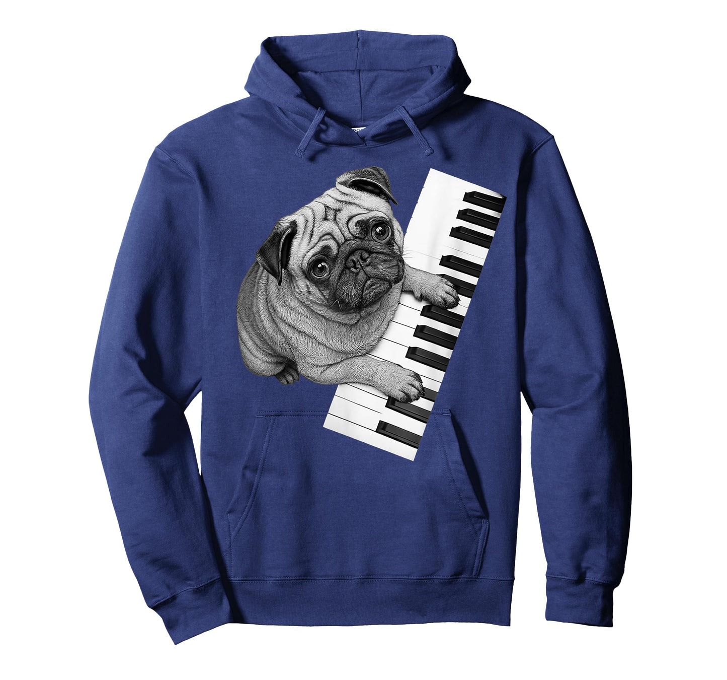 Pug Playing Piano Pianist Dog Lover T-Shirt