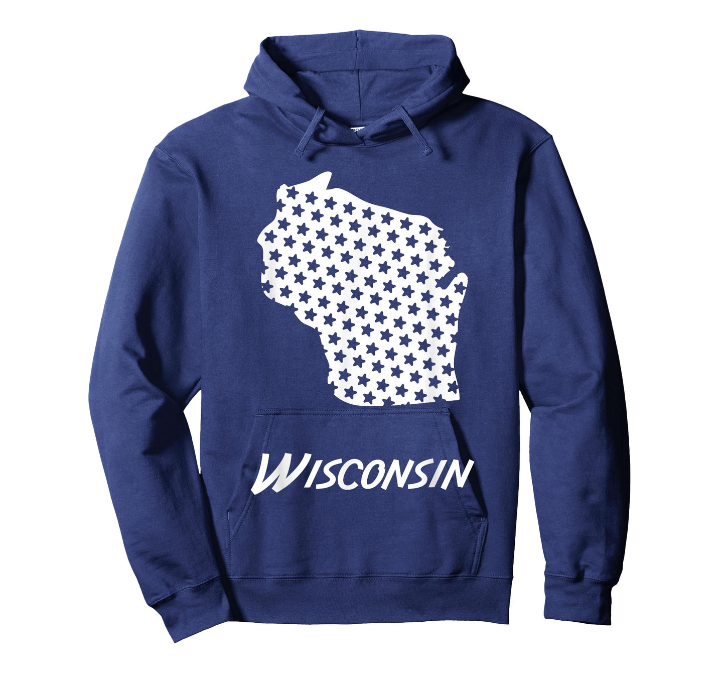 Wisconsin USA State Outline Stars Vintage Retro Design T-Shirt