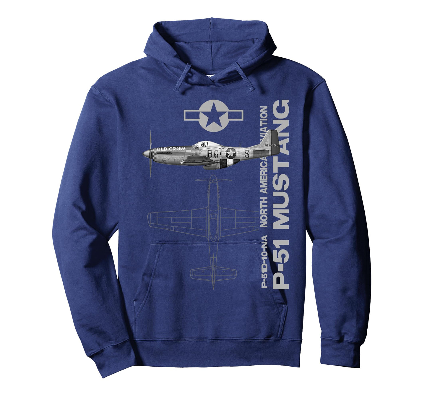 P-51 Mustang WWII Fighter Airplane Profile T-Shirt