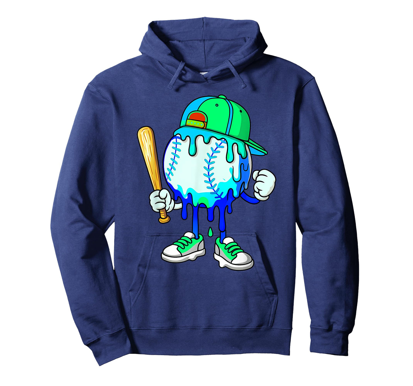 Funny Football Drip for Boys Kids Youth Dripping Ice Cream T-Shirt