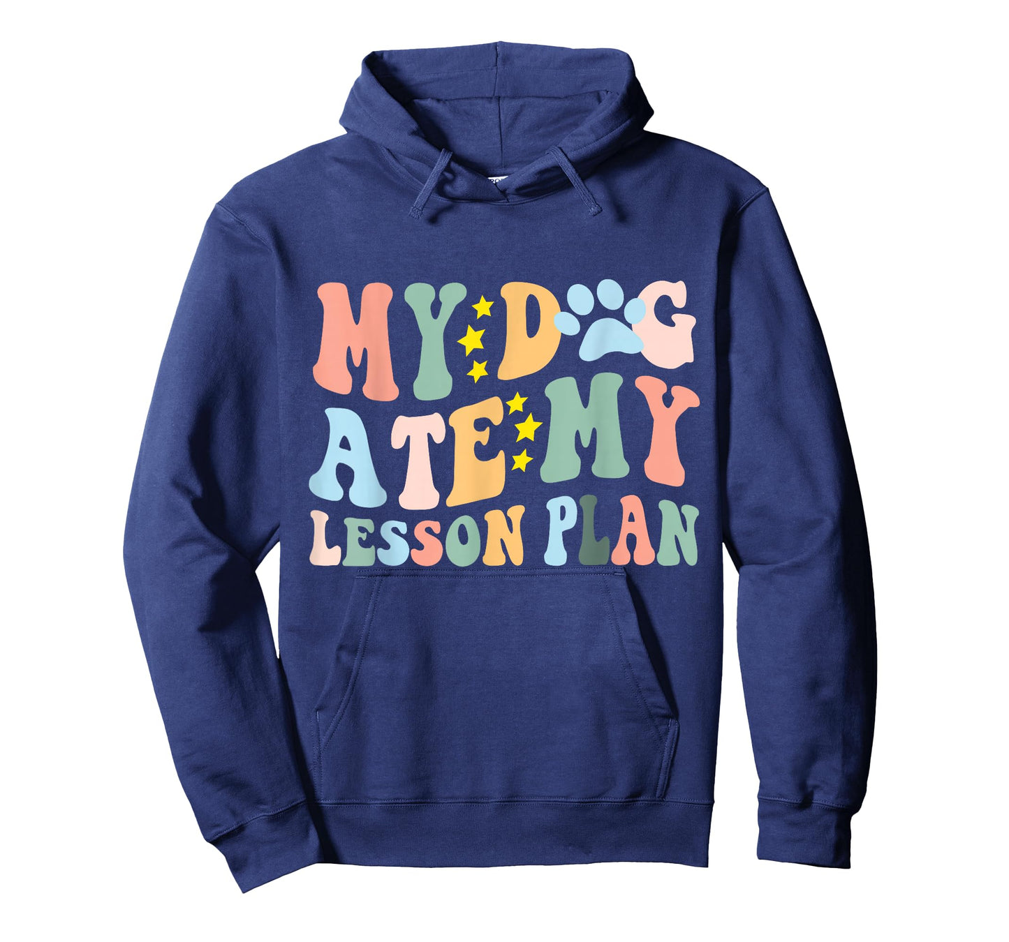 My Dog Ate My Lesson Plan Funny Dog Lover Groovy Teacher T-Shirt