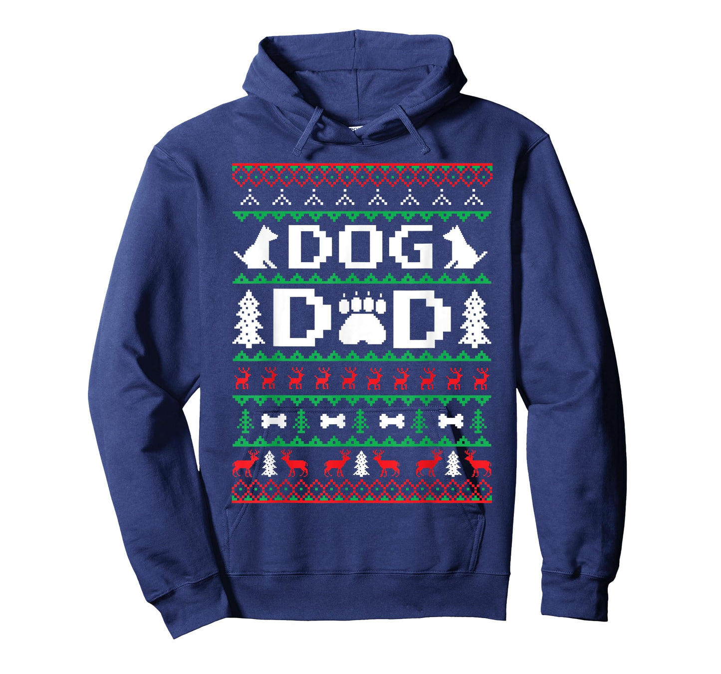 Christmas Dog Dad Shirt for Men Ugly T-Shirt