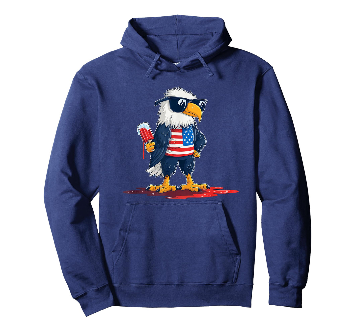 Cool Eagle with Bold Shades and US Ice Cream T-Shirt
