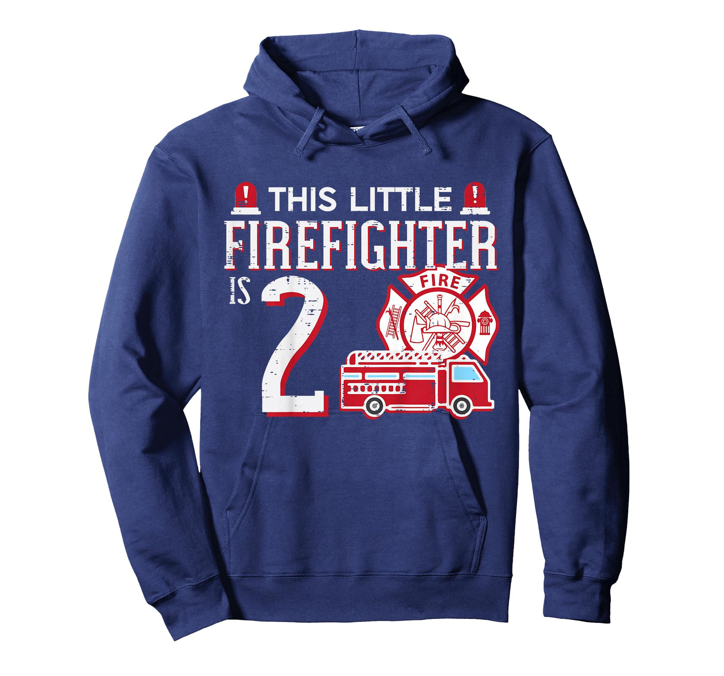 Kids 2nd Birthday This Little Firefighter Is 2 Fireman Boys Kids T-Shirt