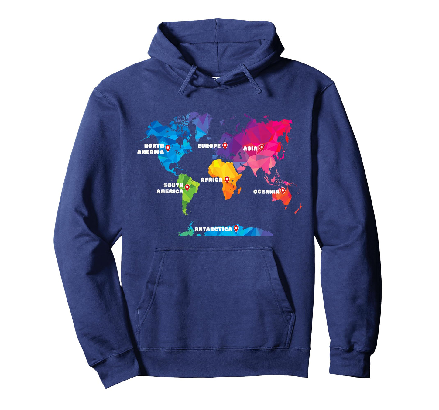 Colorful Map Earth Countries Continent Geography World Map T-Shirt