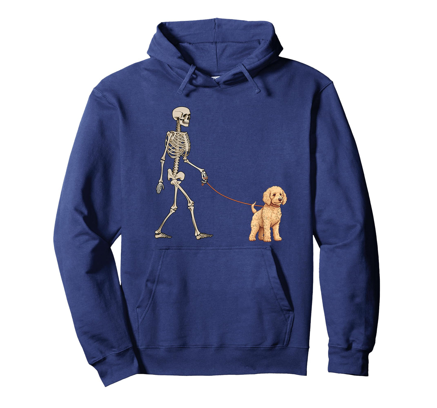 Funny Goldendoodle Skeleton Dog Walking Halloween Dog T-Shirt