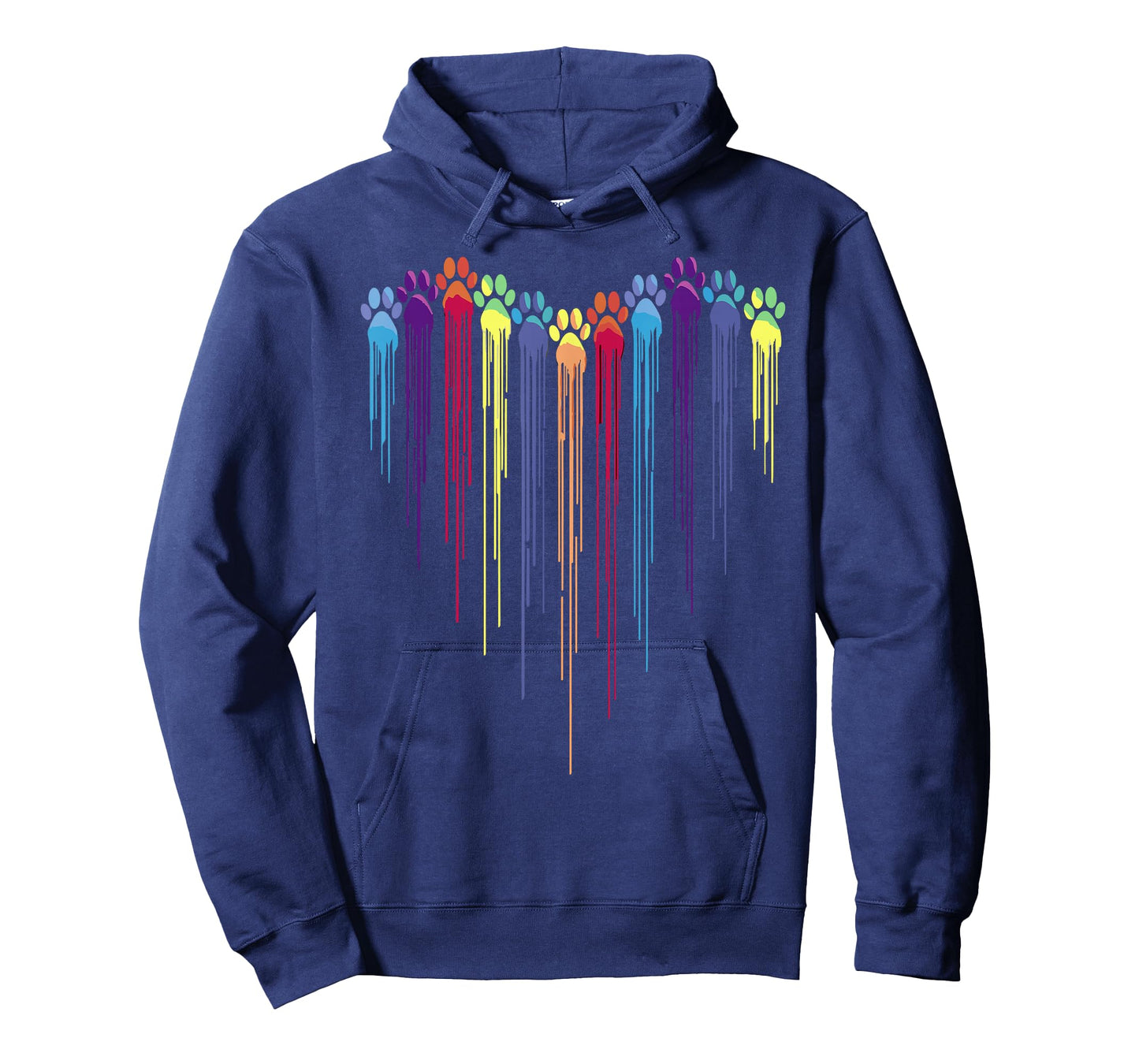 Dog Paws Heart Watercolors Painting Heart Dogs Paw Rainbow T-Shirt