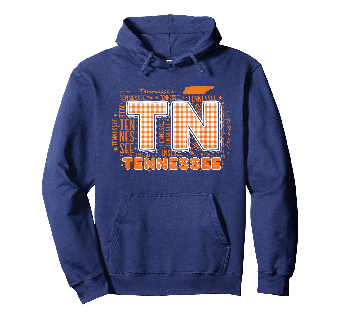 State of Tennessee Pride Classic TN Themed Orange Plaid T-Shirt