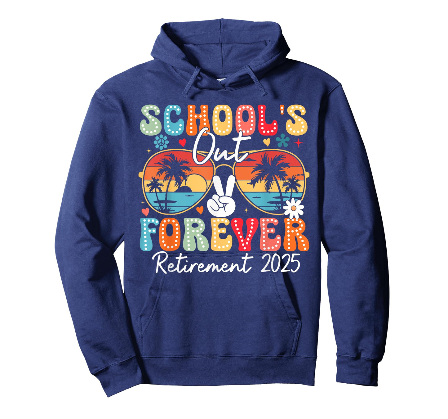 Vintage School's Out Forever Retirement 2025 Teachers T-Shirt