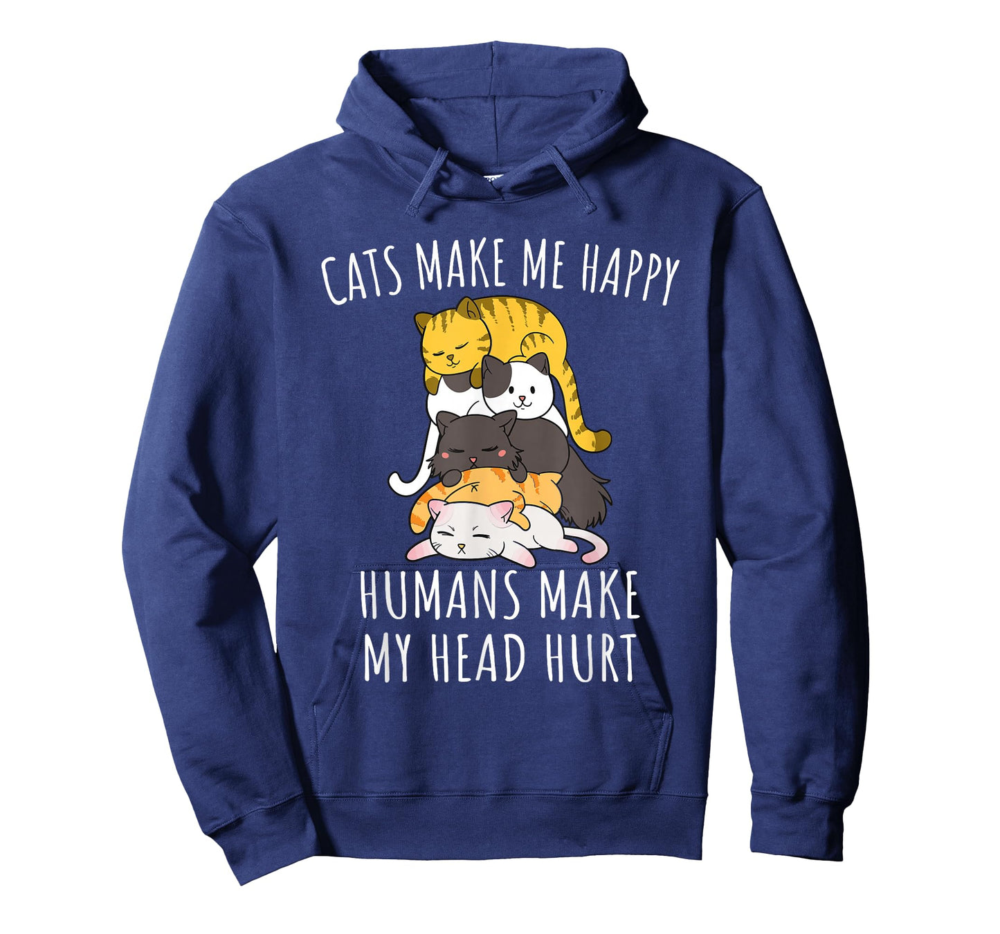 Cats Make Me Happy Humans Make My Head Hurt T-Shirt