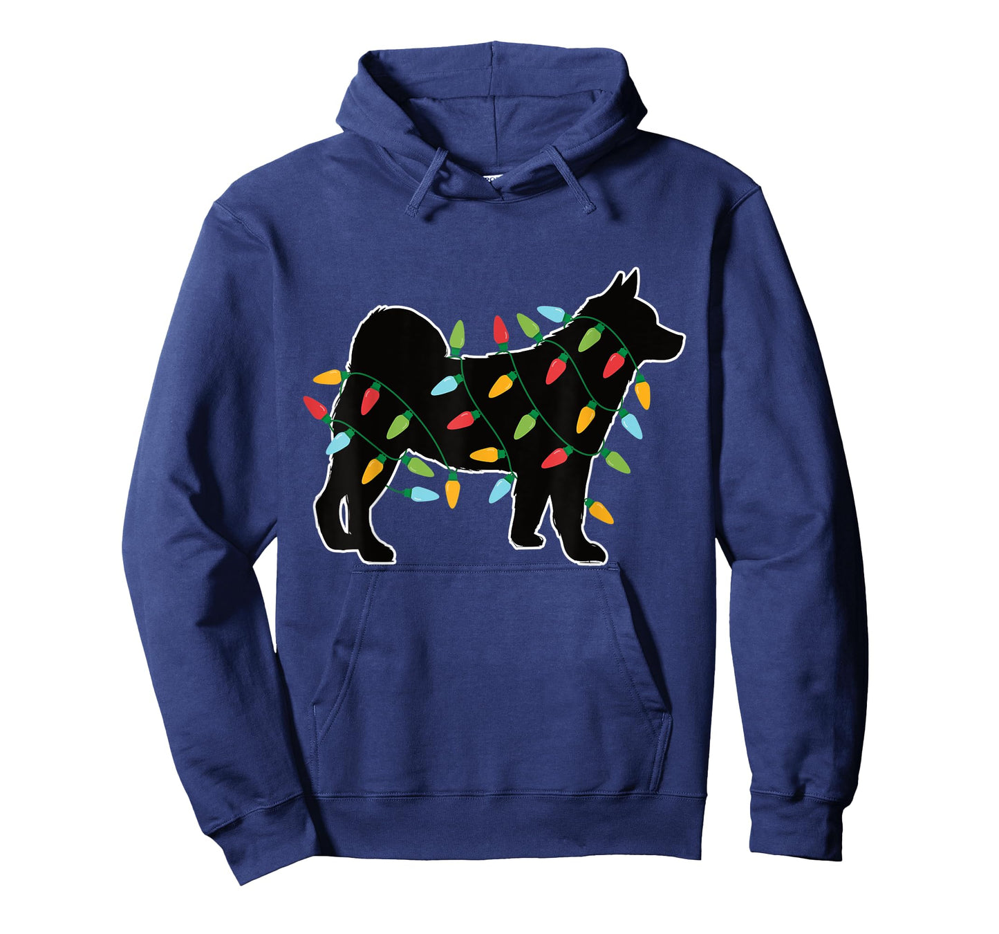 Akita Christmas Lights Christmas Gift for Dog Lover Akita T-Shirt