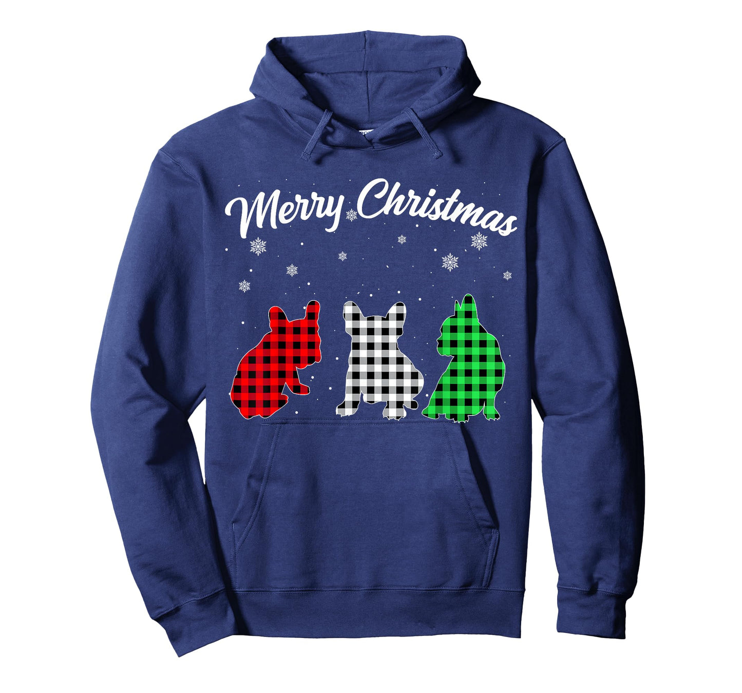 French Bulldog Dog Christmas Plaid Pajama Frenchie Gifts T-Shirt for Men Women Kids