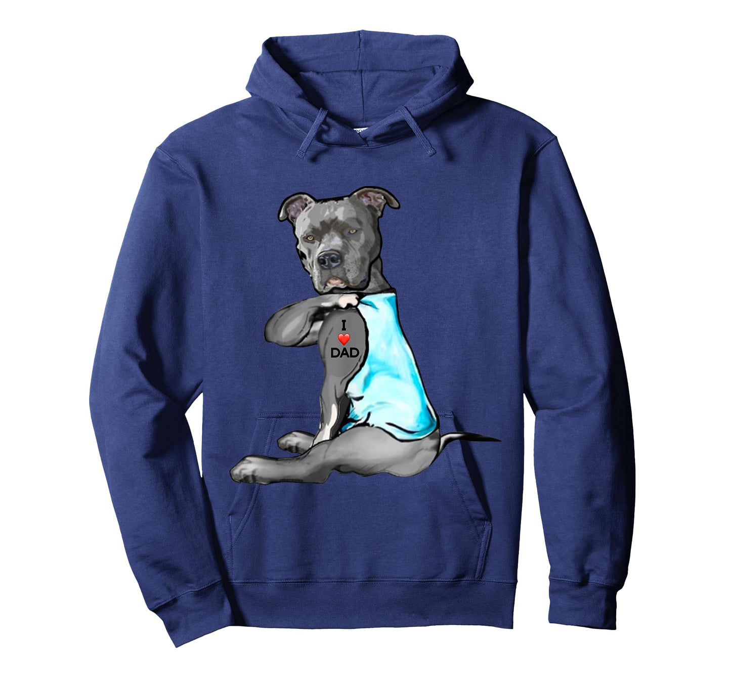 Funny Women Gifts Dog Pitbull I Love Dad Tattoo Gift T-Shirt