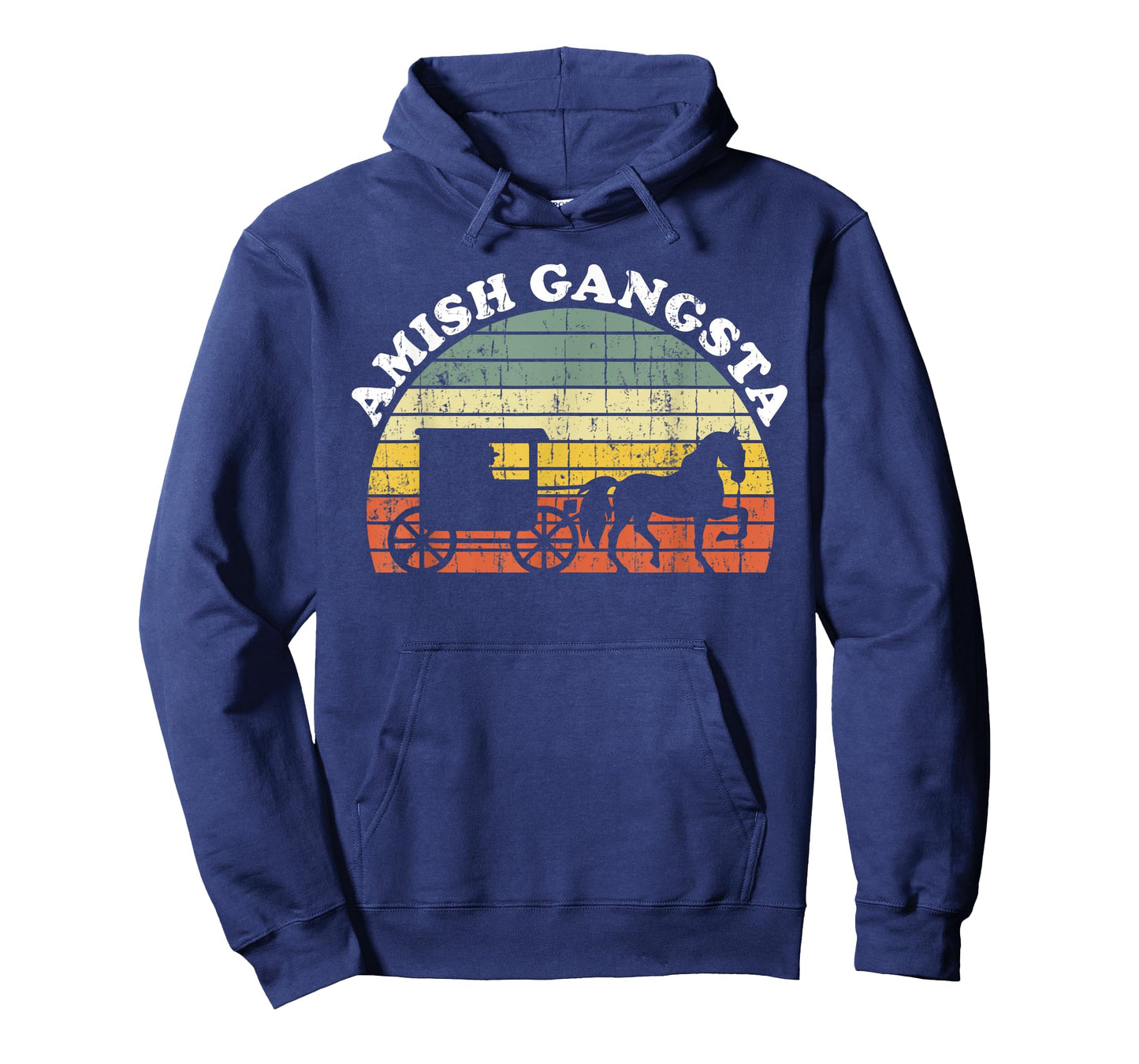 Amish Gangsta Horse and Buggy - Vintage Funny Amish Gift T-Shirt