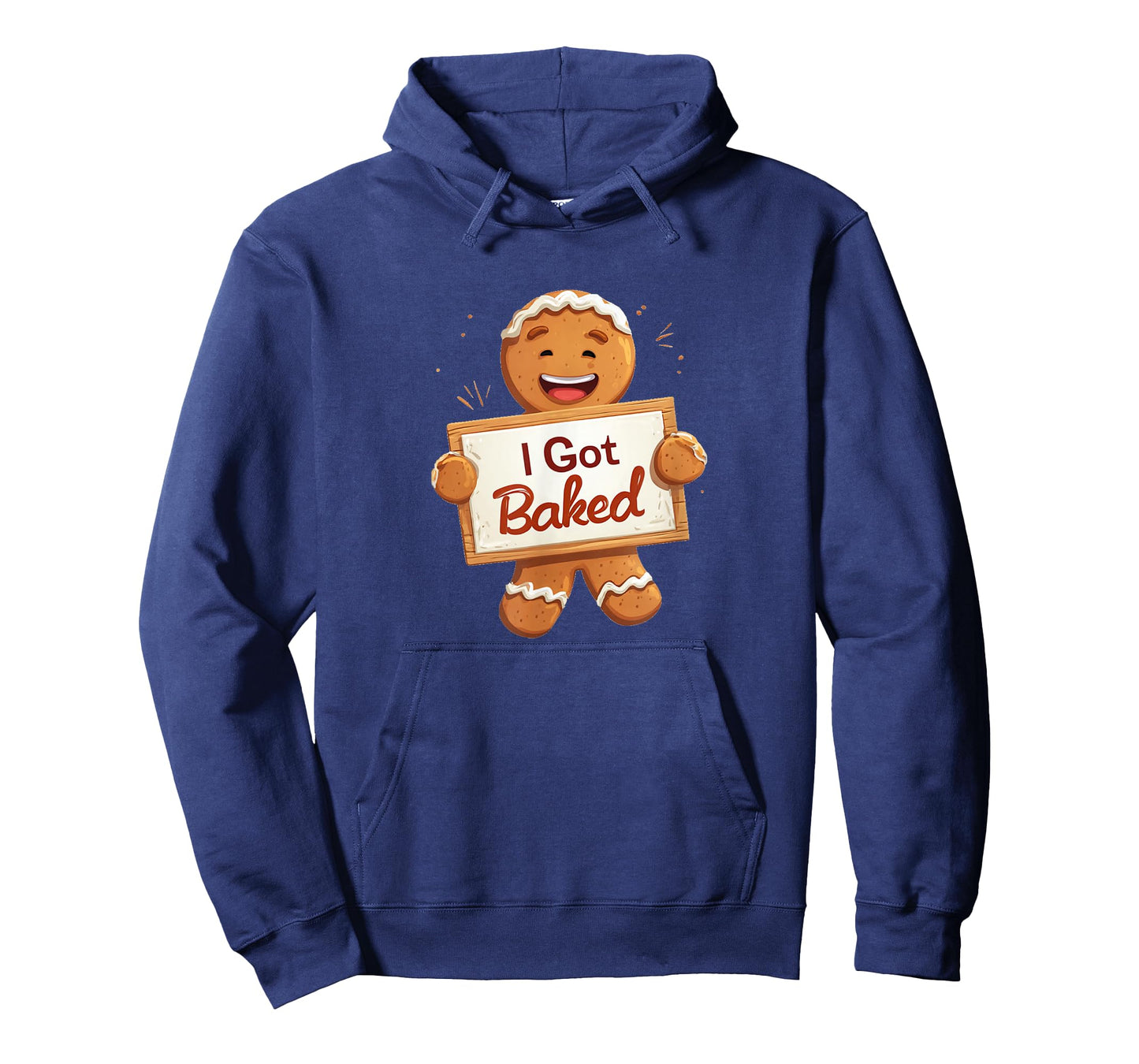 Happy Gingerbread Man with I Got Baked Speech T-Shirt