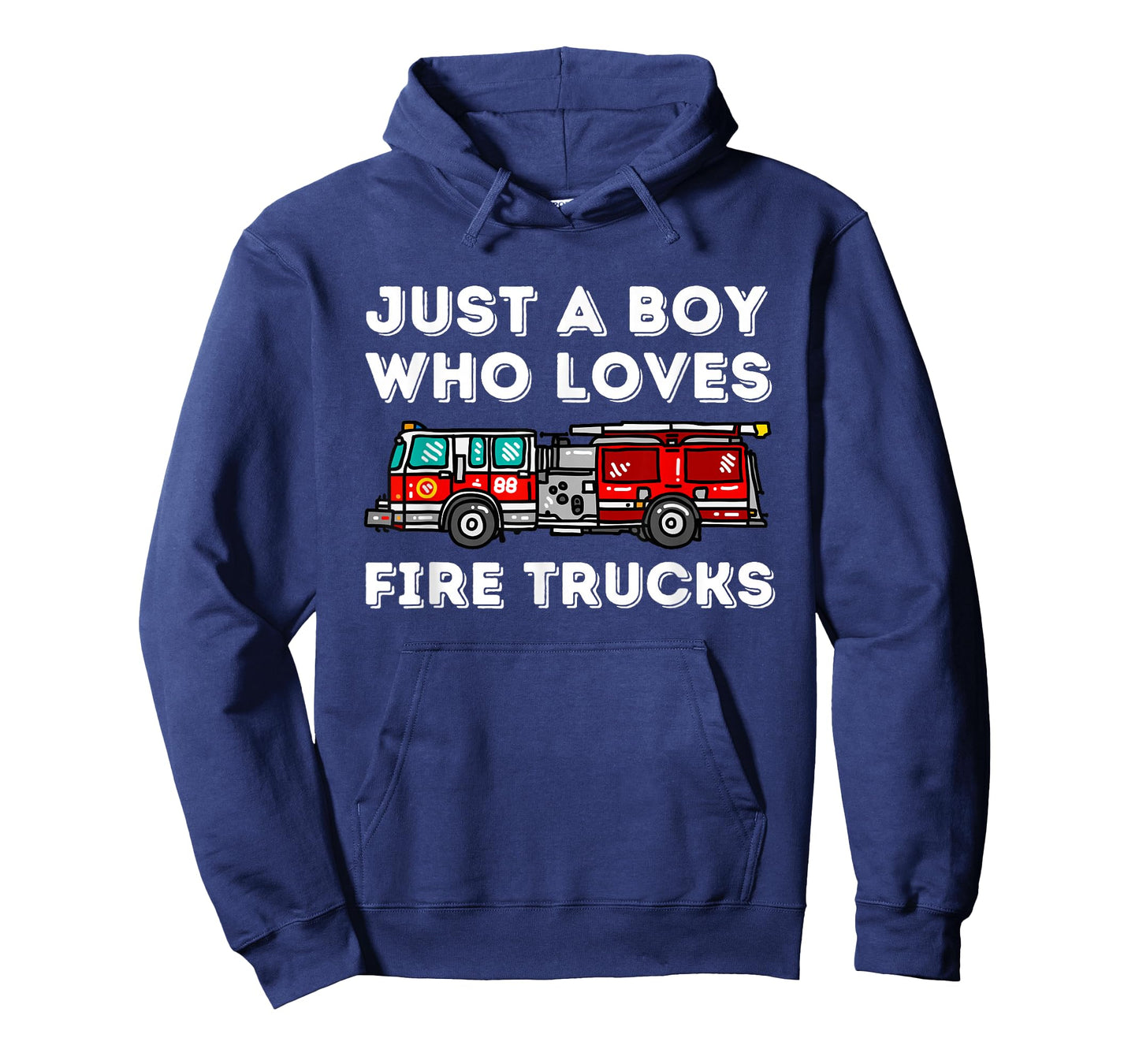 Just A Boy Who Loves Fire Trucks Future Firefighter Fireman T-Shirt