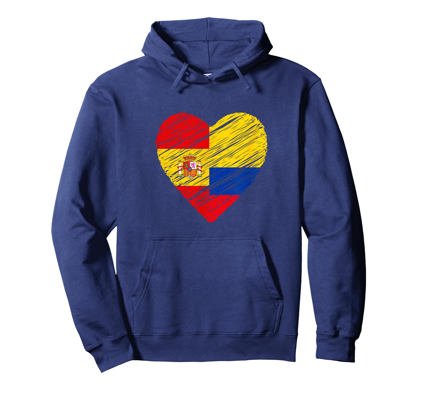 Colombia Spain Heart Spanish Flag Colombian Flag Love Heart T-Shirt
