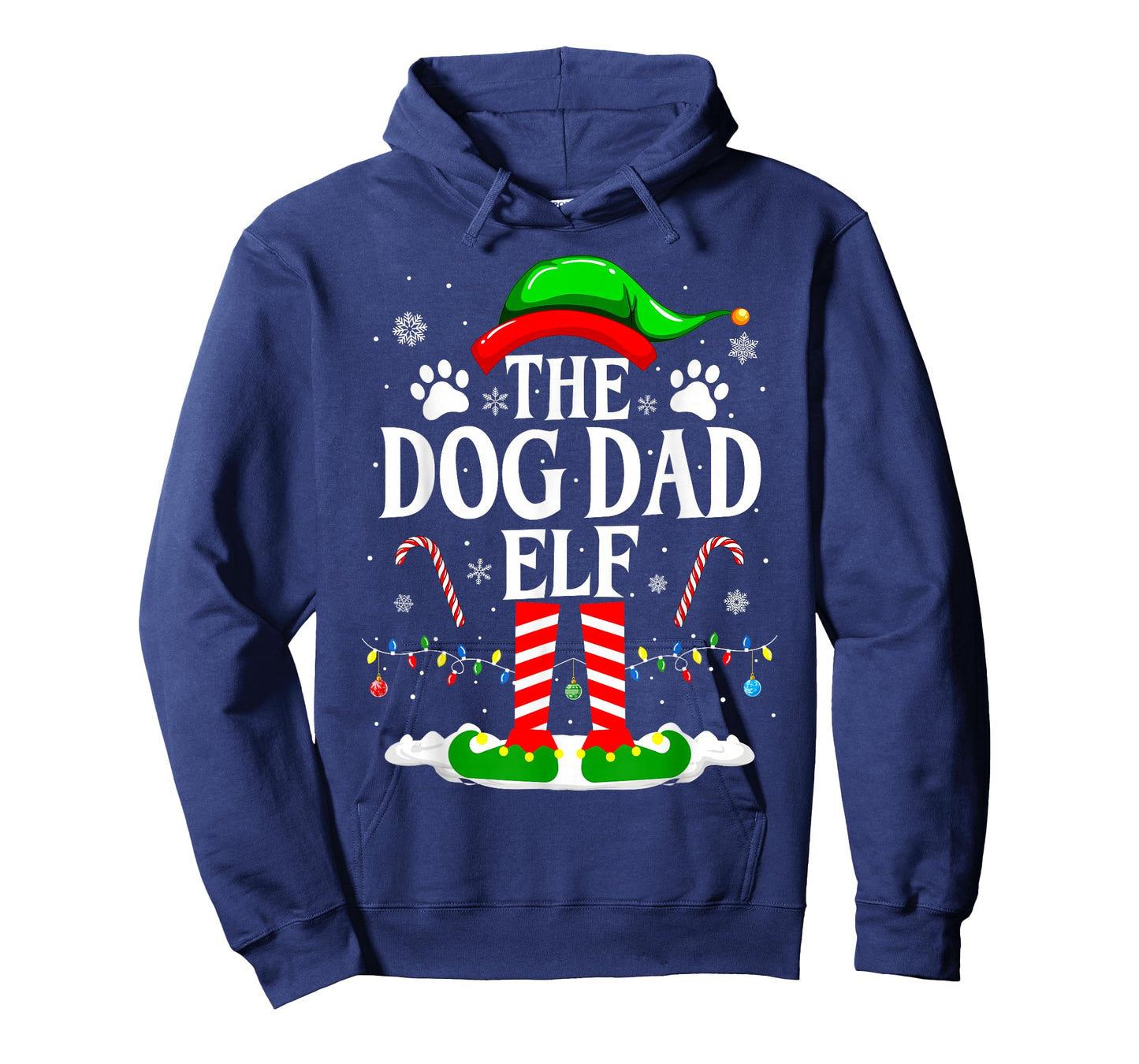 The Dog Dad Elf Xmas Funny Dogs lover Christmas Dog Dad T-Shirt