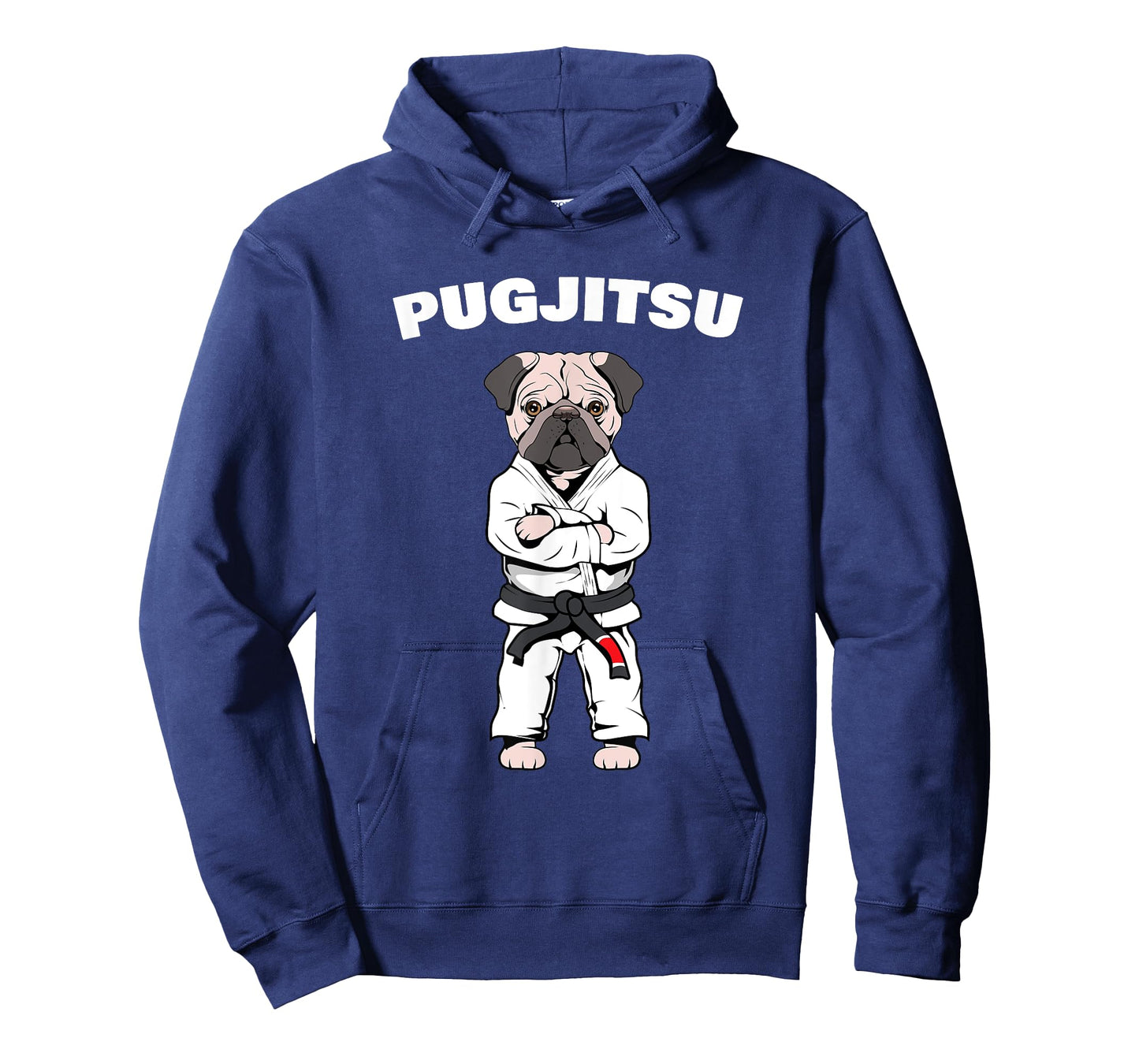 Funny Cute Pug Jiu Jitsu Black Belt BJJ Jiujitsu Dog Gift Men Women Girls Kids T-Shirt