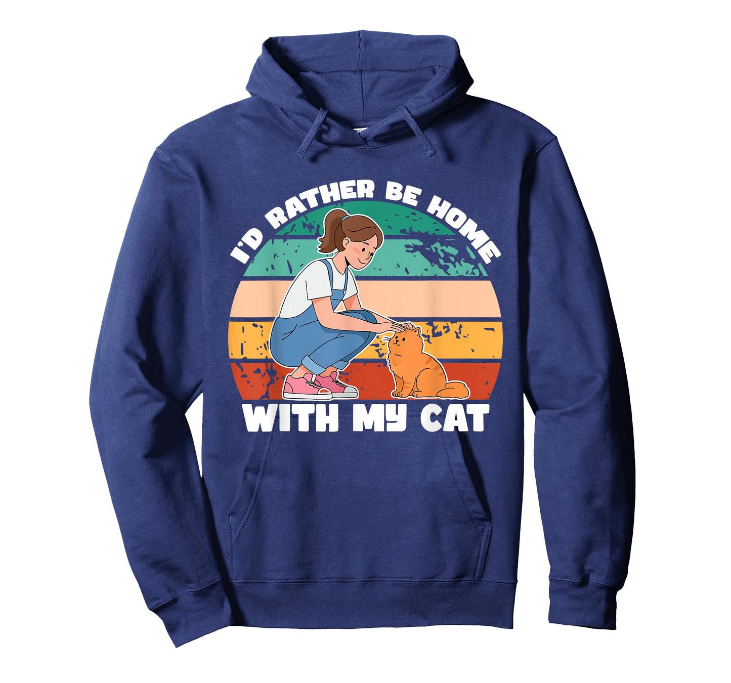 Home with My Cat, Cat Moms Club, Feline Moms Apparel T-Shirt