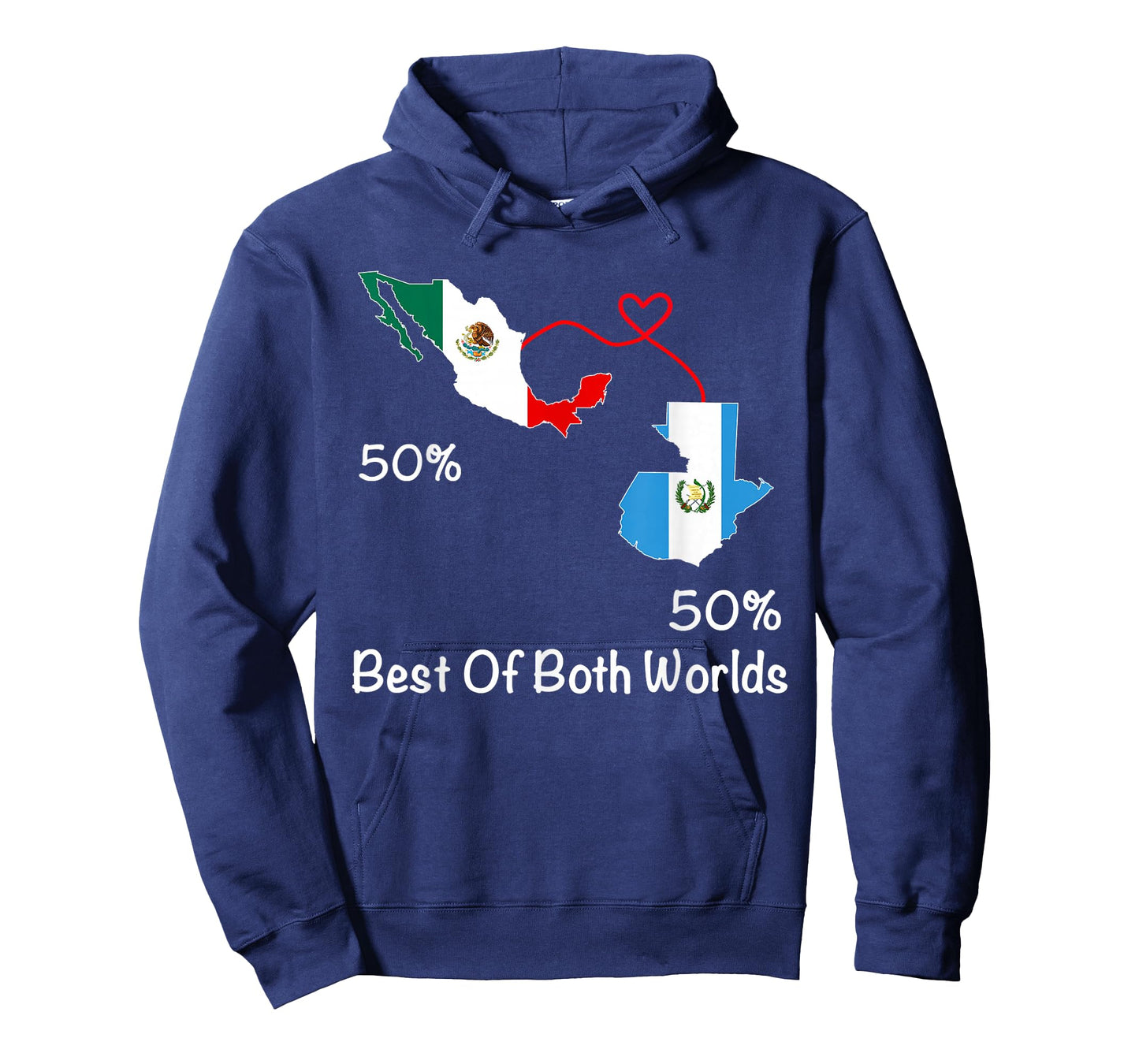 Half Mexican Half Guatemalan Flag Map Mexico Guatemala T-Shirt