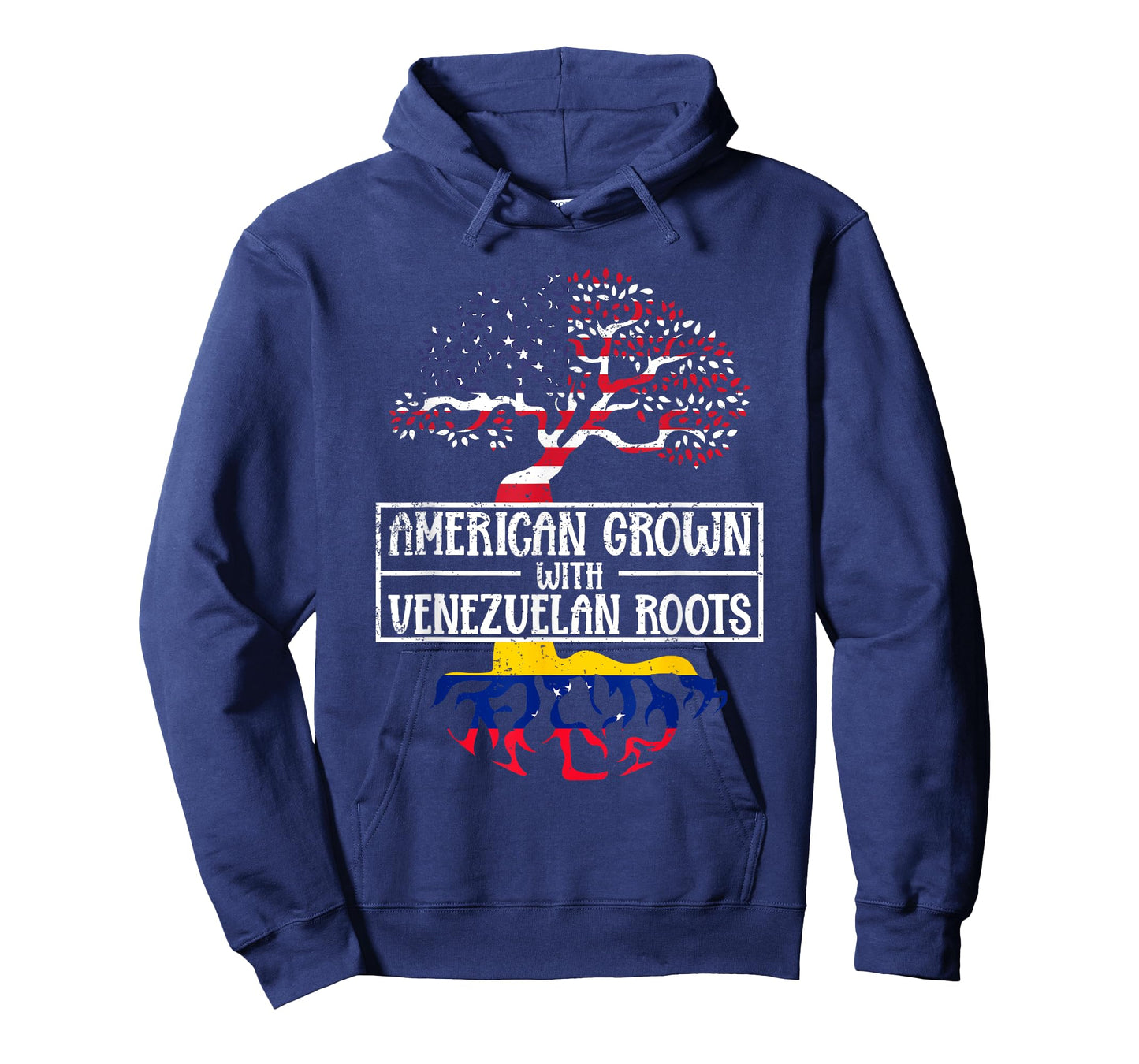 American Grown With Venezuelan Roots USA Flag Venezuela Women Kids Men T-Shirt