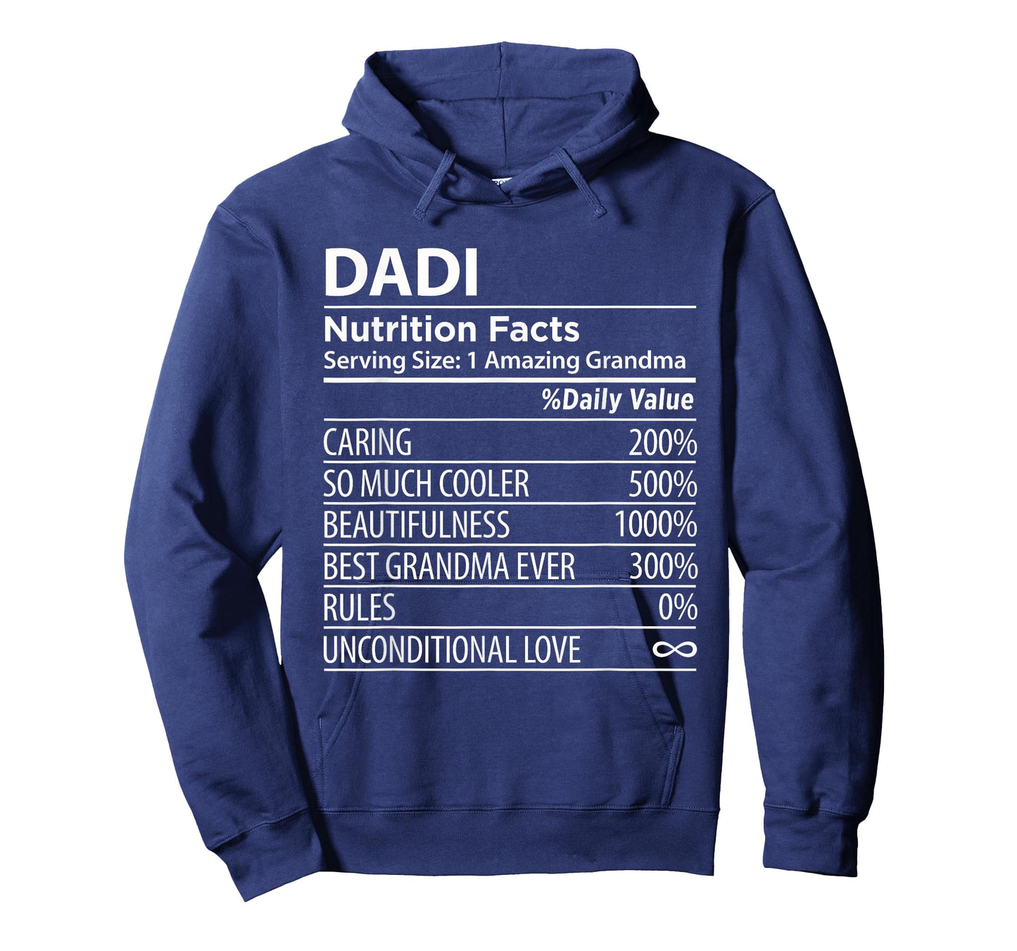 Dadi Nutrition Facts | Funny Indian Grandma T-Shirt