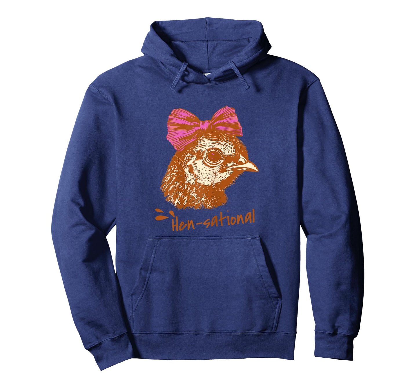 Funny Chicken Humor Shirts “Hen-Sational” Hen with Pink Bow T-Shirt