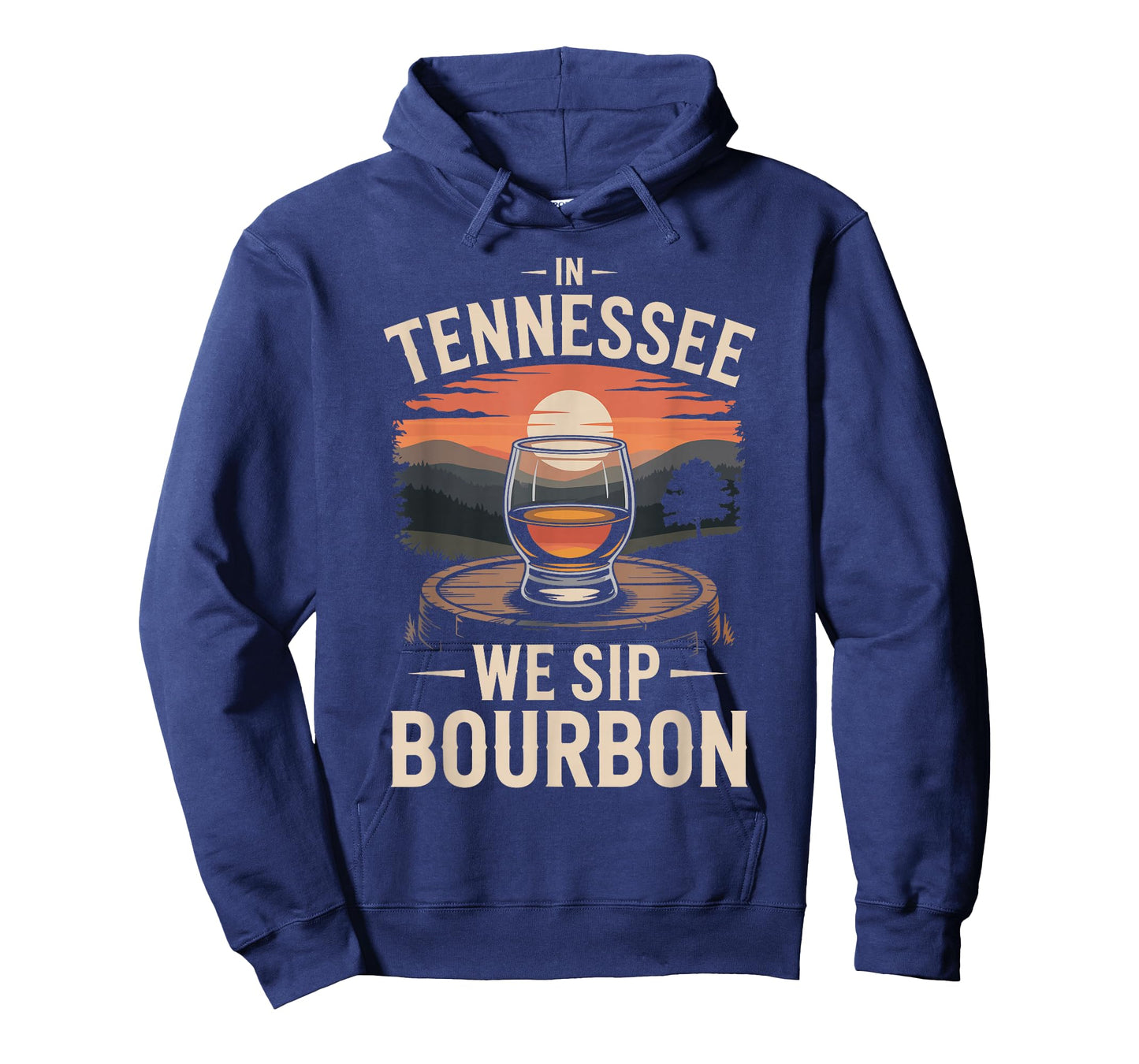 in Tennessee We Sip Bourbon Sunset Retro Whiskey T-Shirt