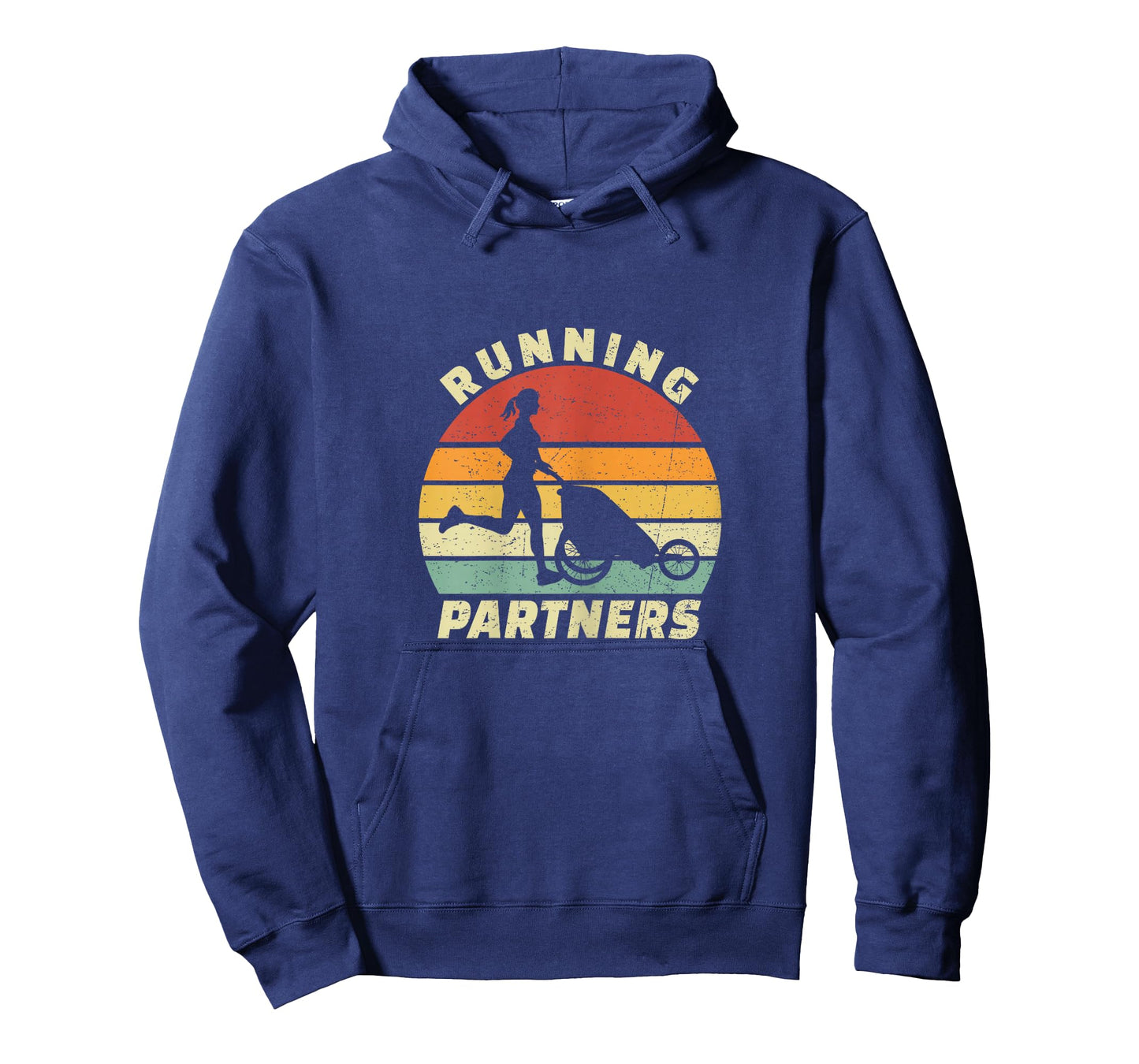 Vintage Running Partners Buggy Baby Stroller Mom Runner T-Shirt