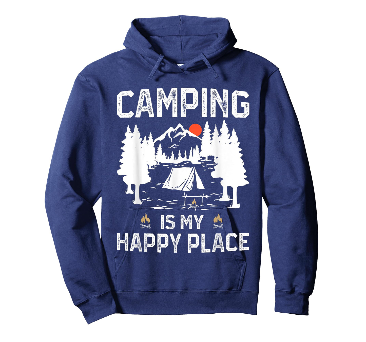 Camping Is My Happy Place Funny Camper Forest Camp Camping T-Shirt