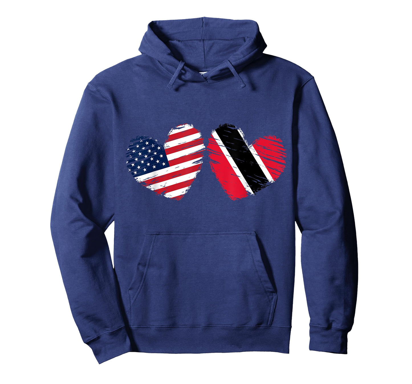 USA Trinidad and Tobago Flag Heart Trinbagonian American T-Shirt