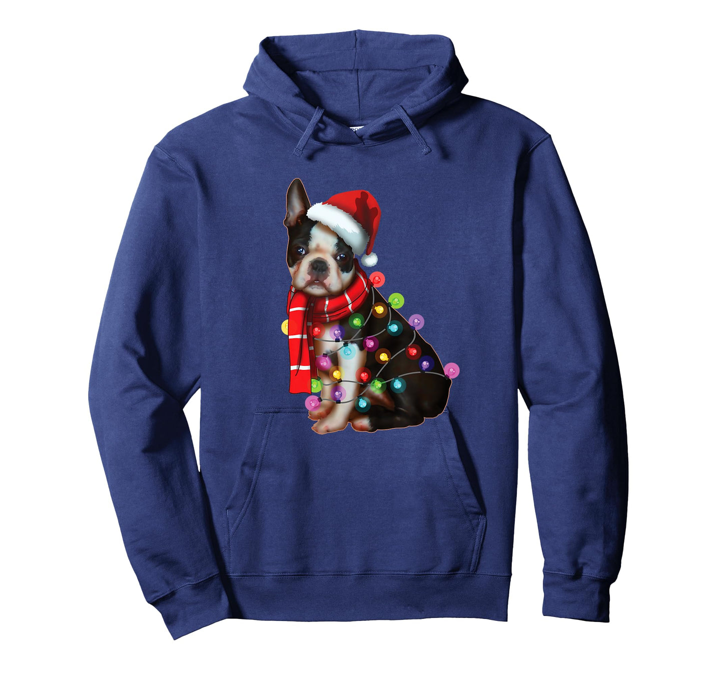 Christmas Santa Dog, Boston Terrier, Dog Lovers, Xmas T-Shirt