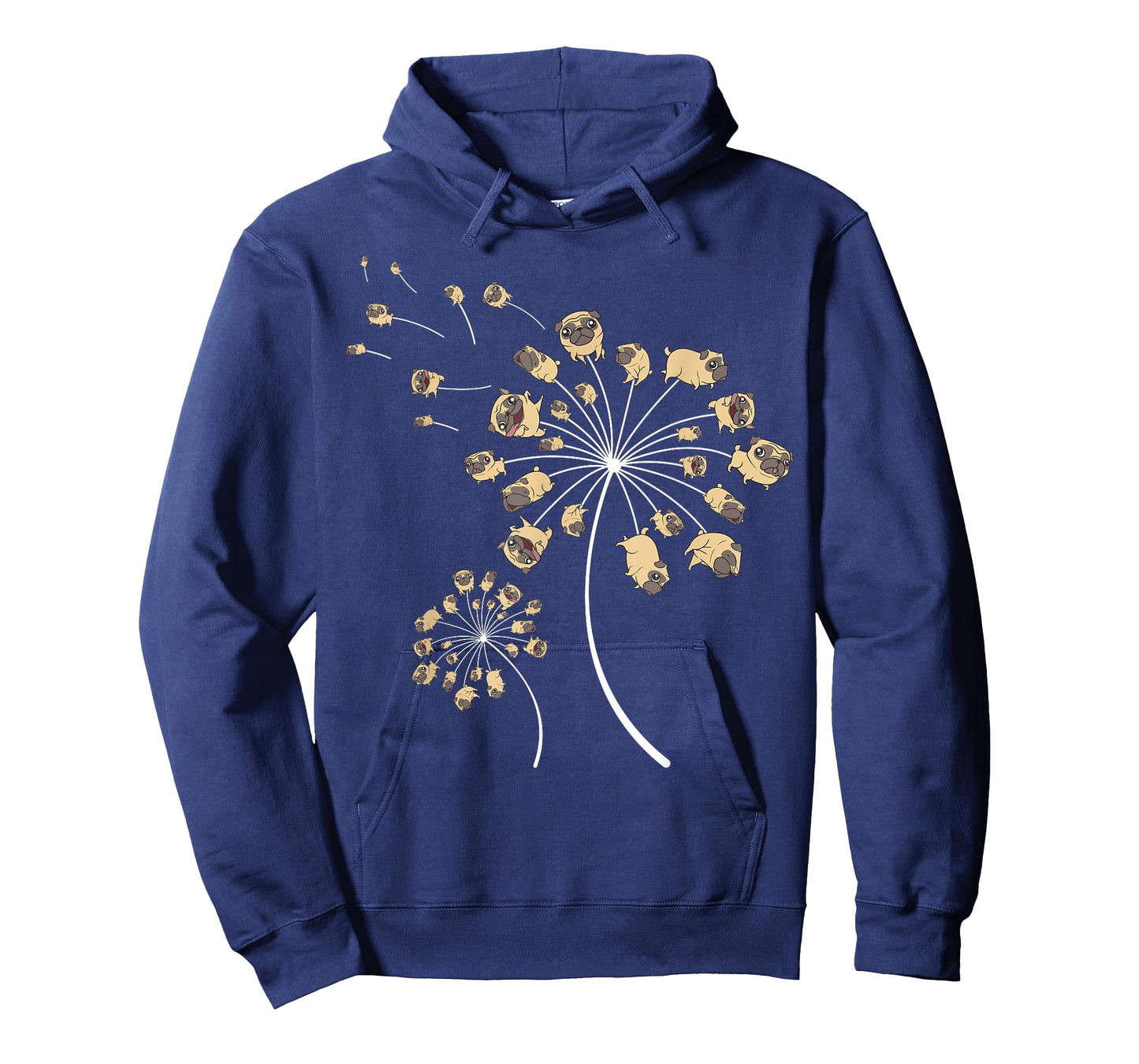 Funny Pug Gift For Men Women Cool Flower Dog Dandelion Lover T-Shirt