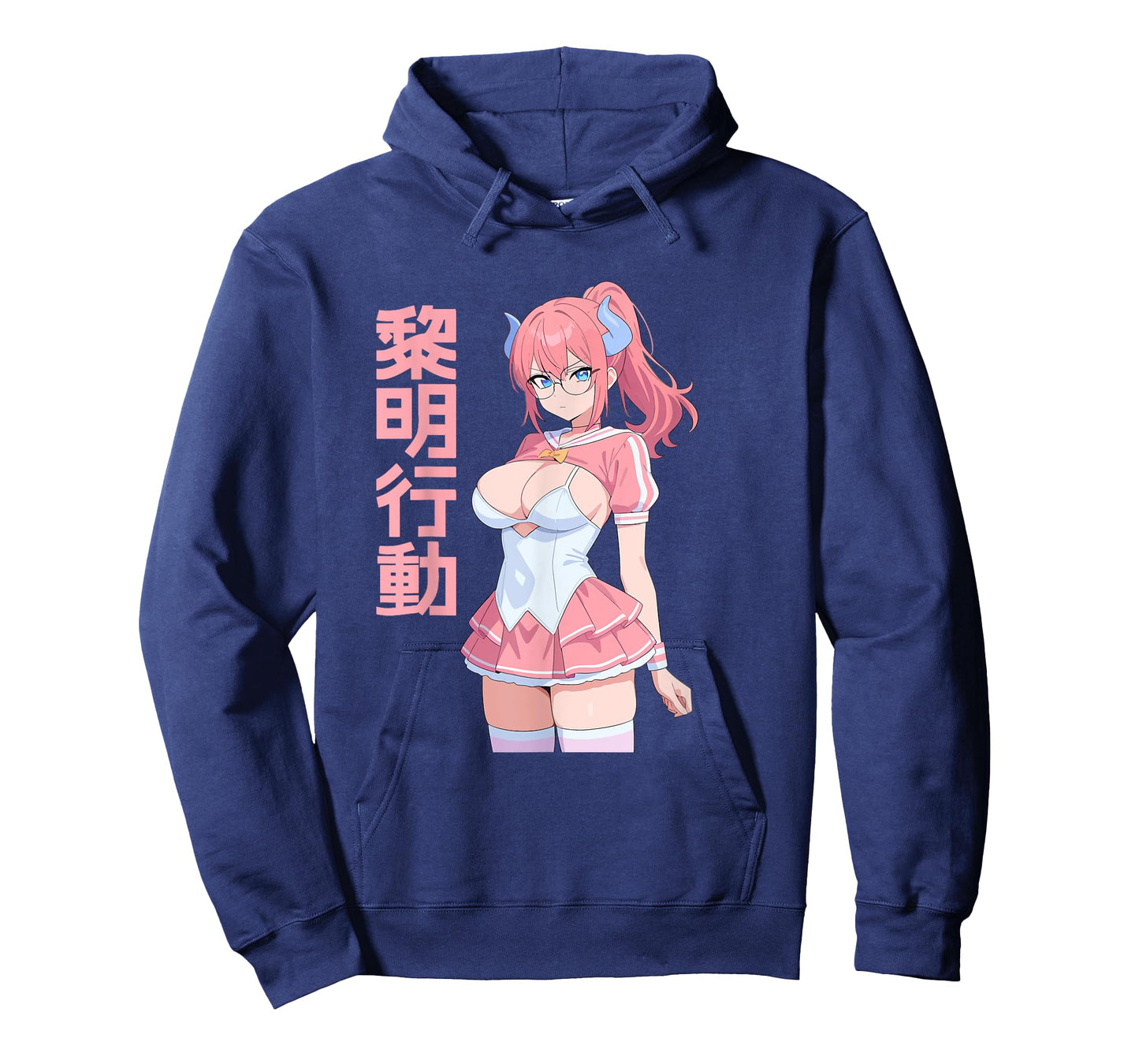 Waifu Sexy Anime Girl Horns Mini Skirt Japanese Retro Art T-Shirt
