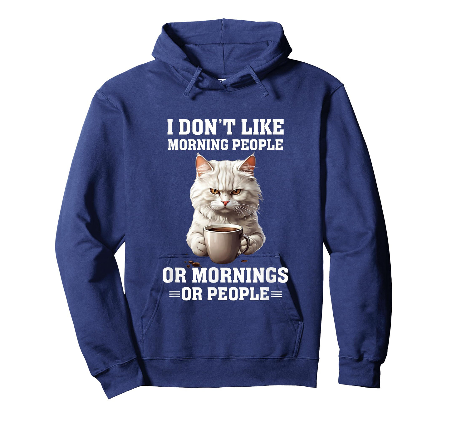 I Don't Like Morning People Funny Cat Coffee Lover T-Shirt