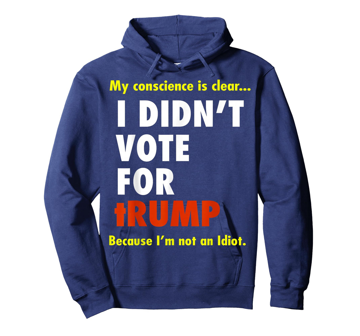 Funny I Didn't Vote For Trump Tee Shirt, Unisex-Adults, Black, Small, Short Sleeve, T-Shirt