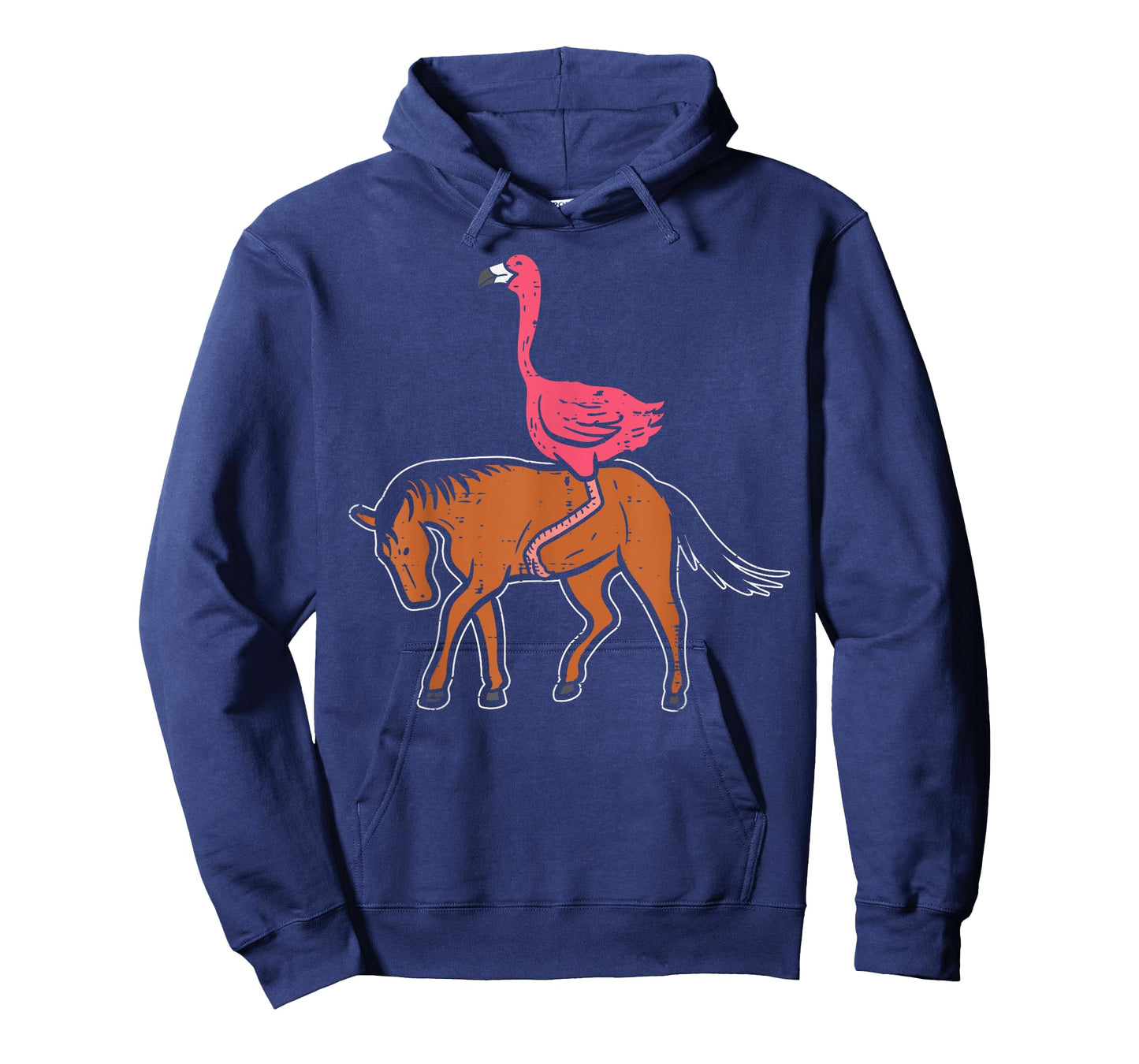 Flamingo Riding Horse Funny Bird Animal Lover Men Women Kids T-Shirt