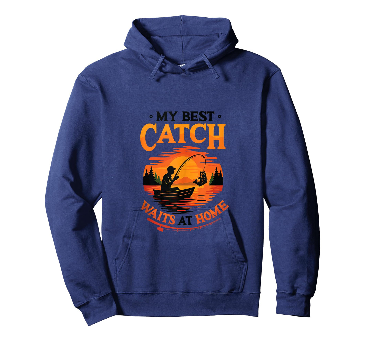 My Best Catch Waits at Home Funny Husband Fishing Tank Top