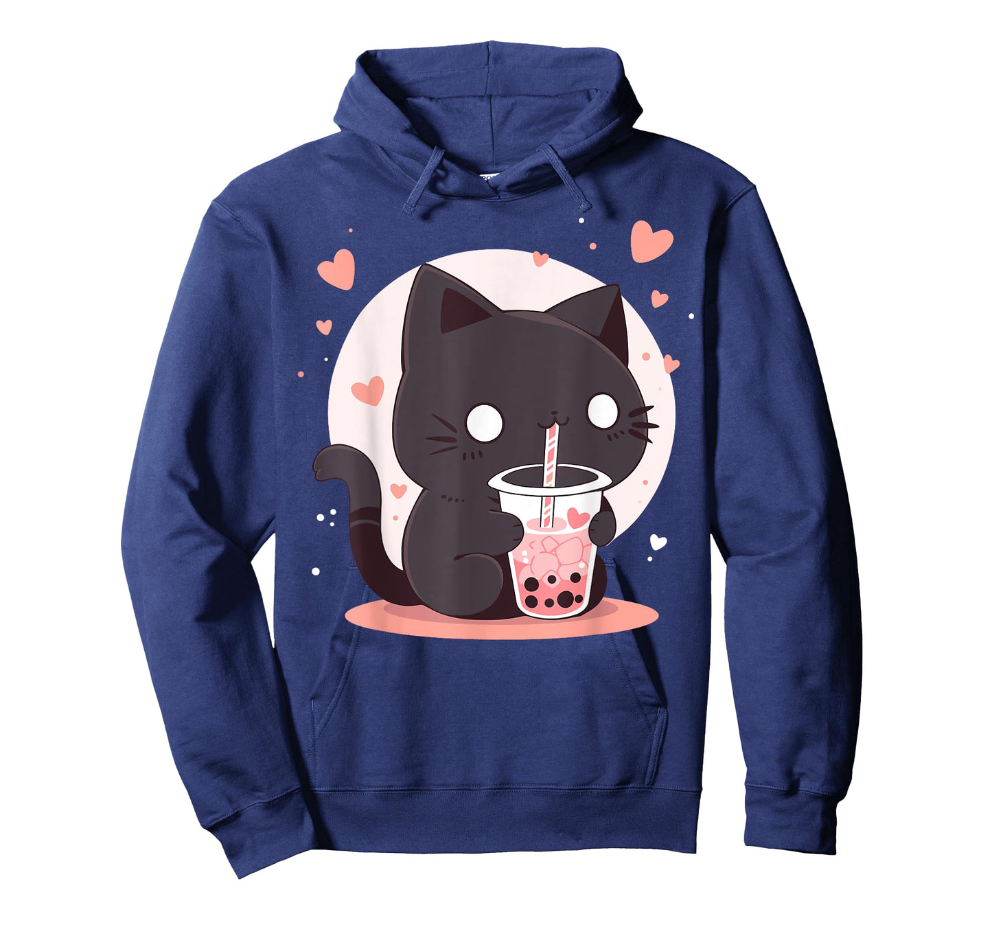 Kawaii Black Cat Boba Cute Japan Anime Bubble Tea Neko Teen T-Shirt for Men Women