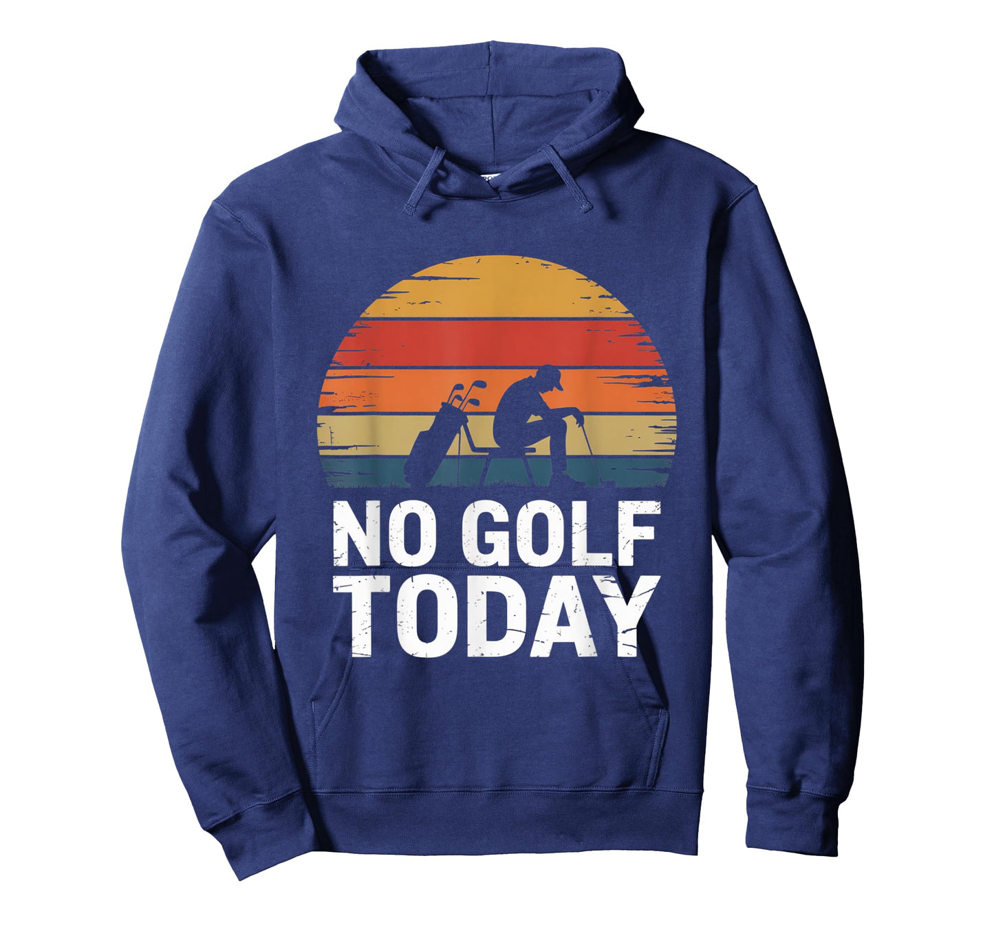 No Golf Today Sarcastic Golfer Sad Stick Man Golfing Joke T-Shirt
