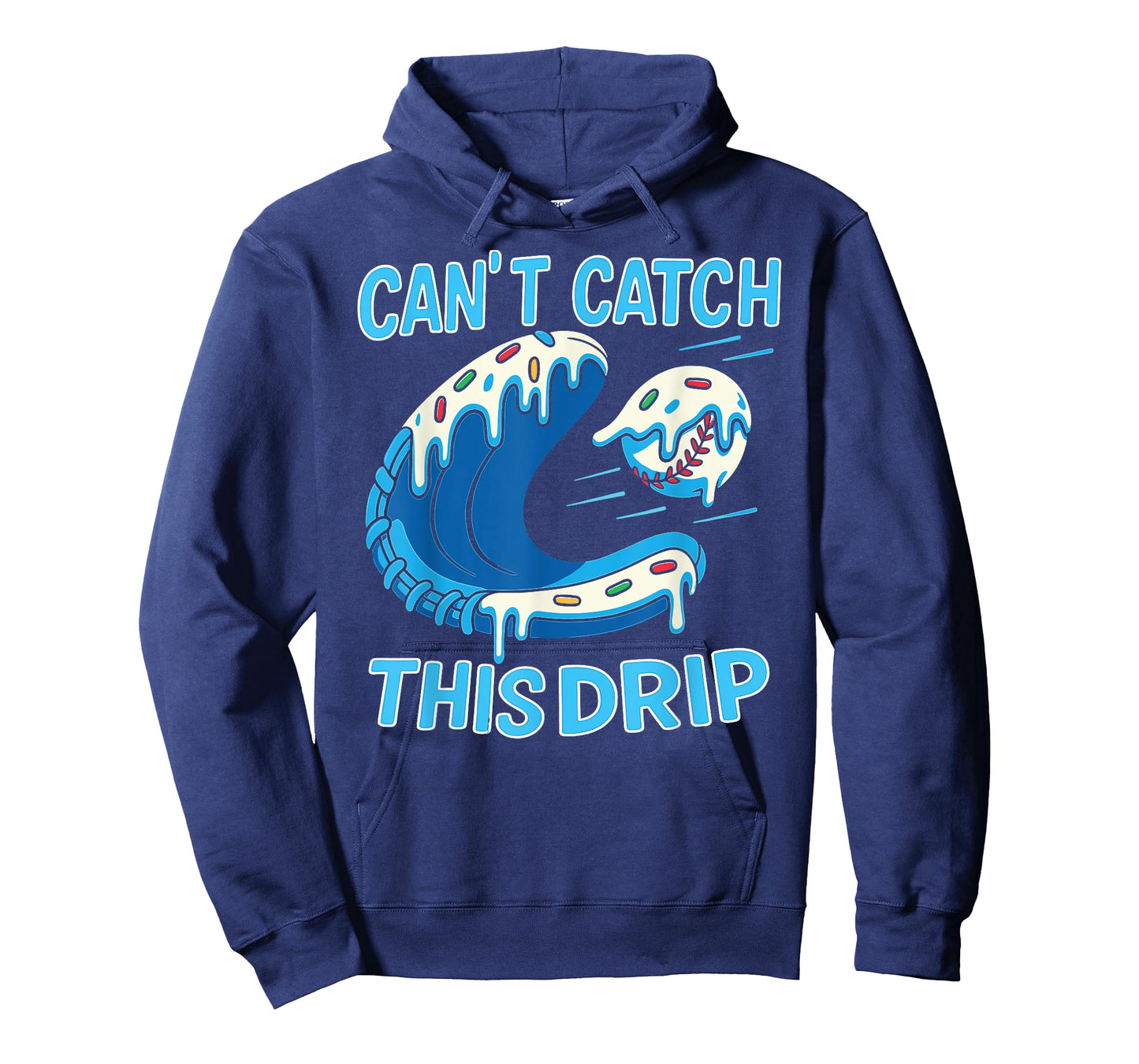 Funny Player Catch Baseball Drip Boys Home Plate Ice Cream T-Shirt