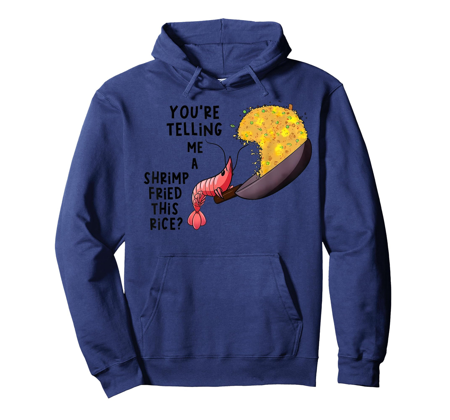Funny Shrimp Fried Rice Meme Cartoon Seafood Cooking T-Shirt