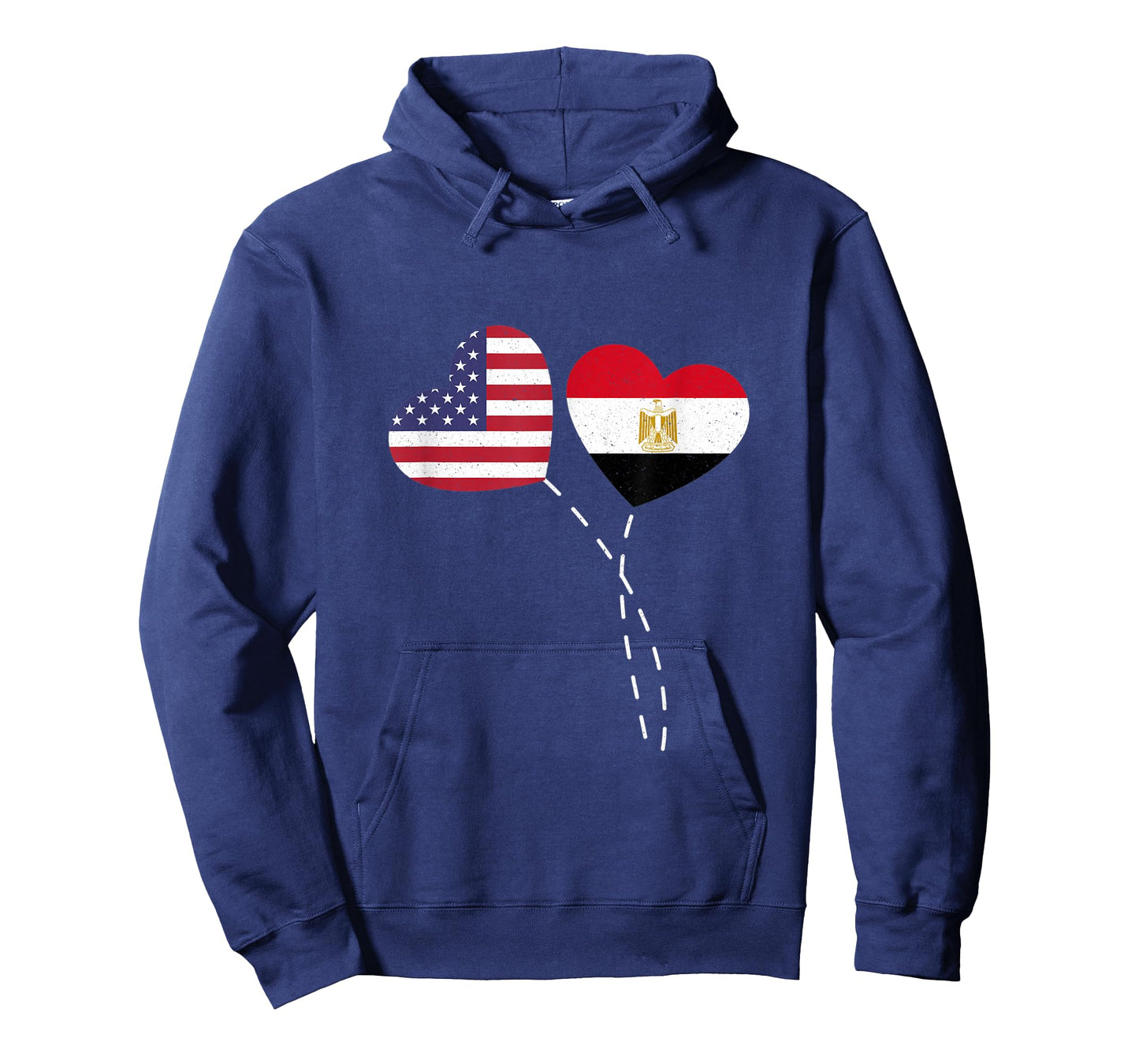 Loving Egypt USA Flag Heart Egyptian Americans Love Women Kids Men T-Shirt