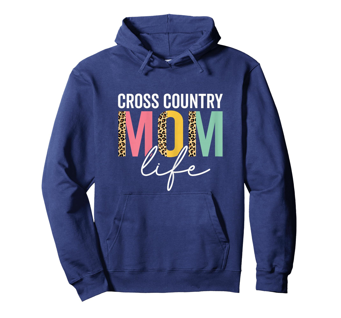 Cross Country Mom Life Funny Mom Leopard Cross Country Mama T-Shirt