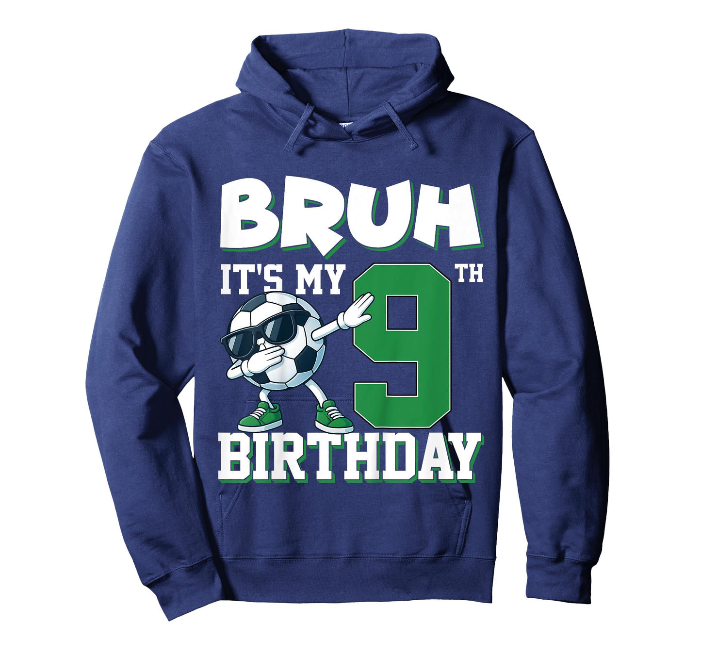 Kids Bruh It's My 9th Birthday Boy Soccer Football 9 Years Old T-Shirt