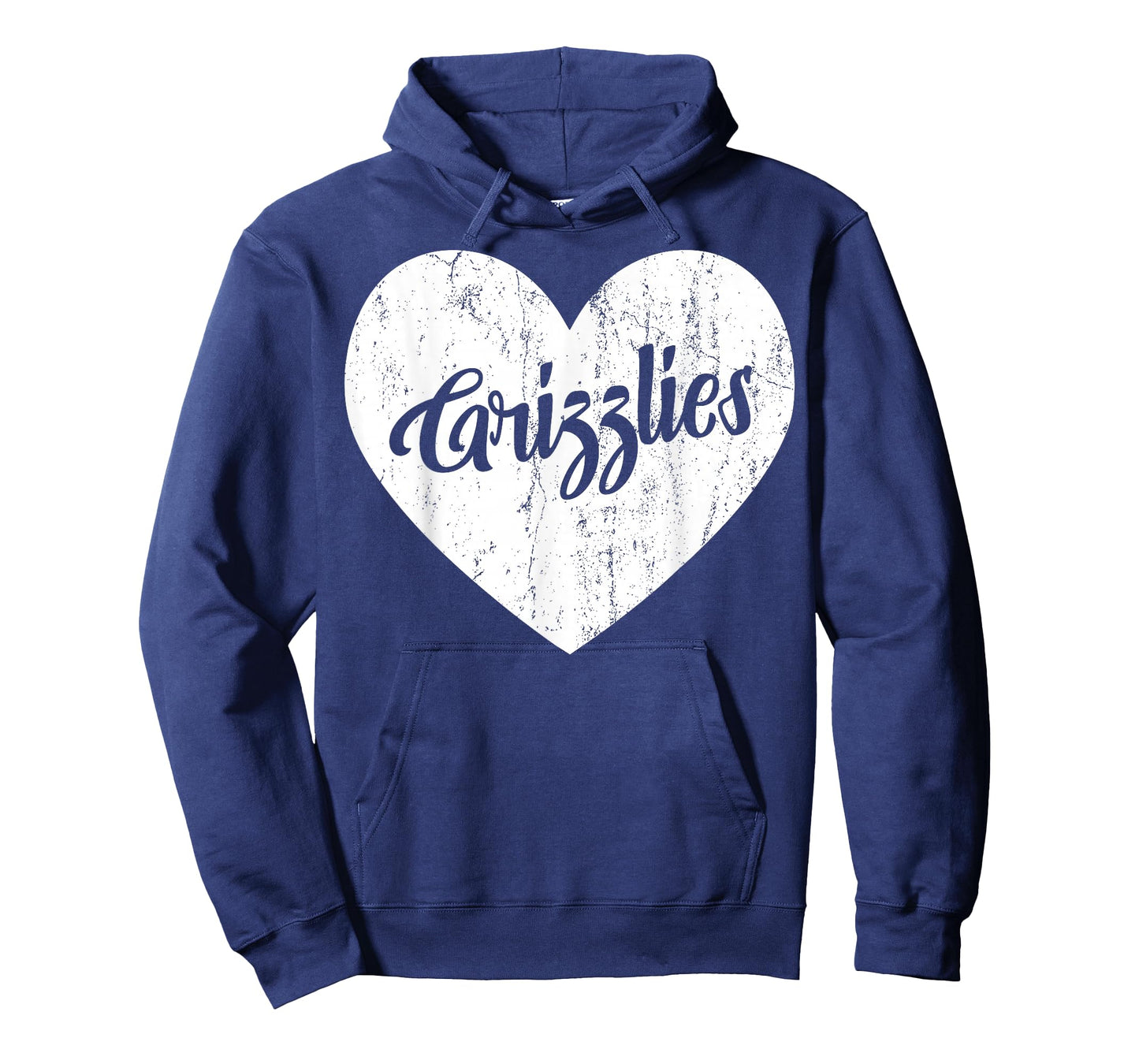 Grizzlies School Sports Fan Team Spirit Mascot Heart Gift T-Shirt