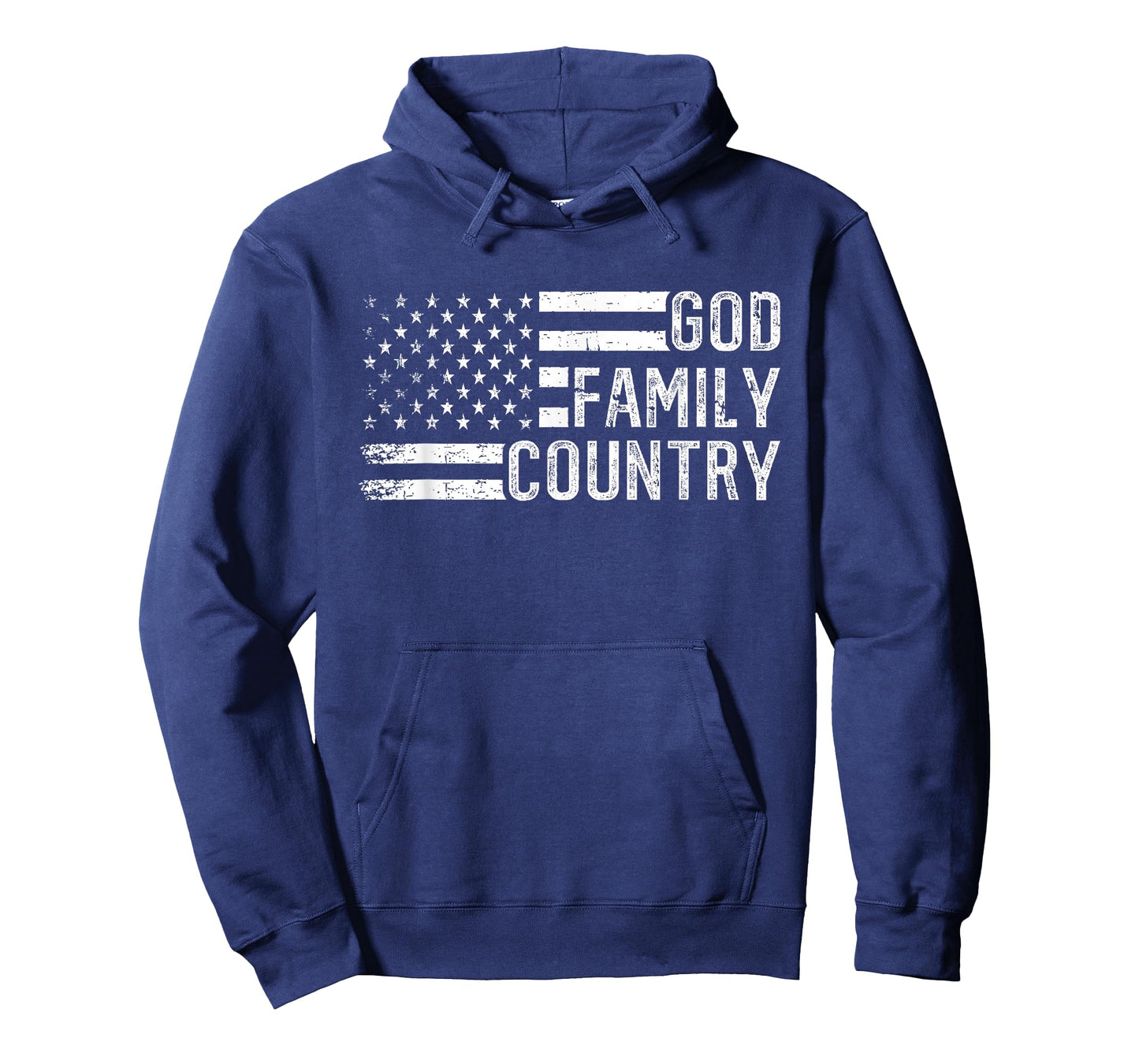 God Family Country - Patriotic Christian US Flag T-Shirt