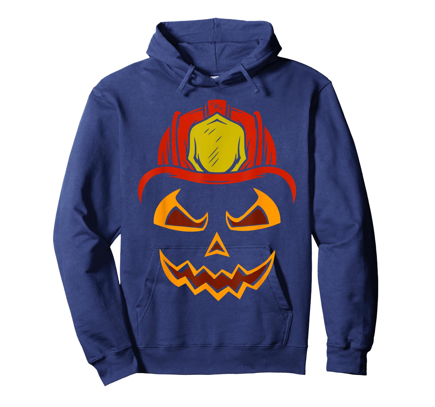 Firefighter Pumpkin Face Costume Halloween T-Shirt